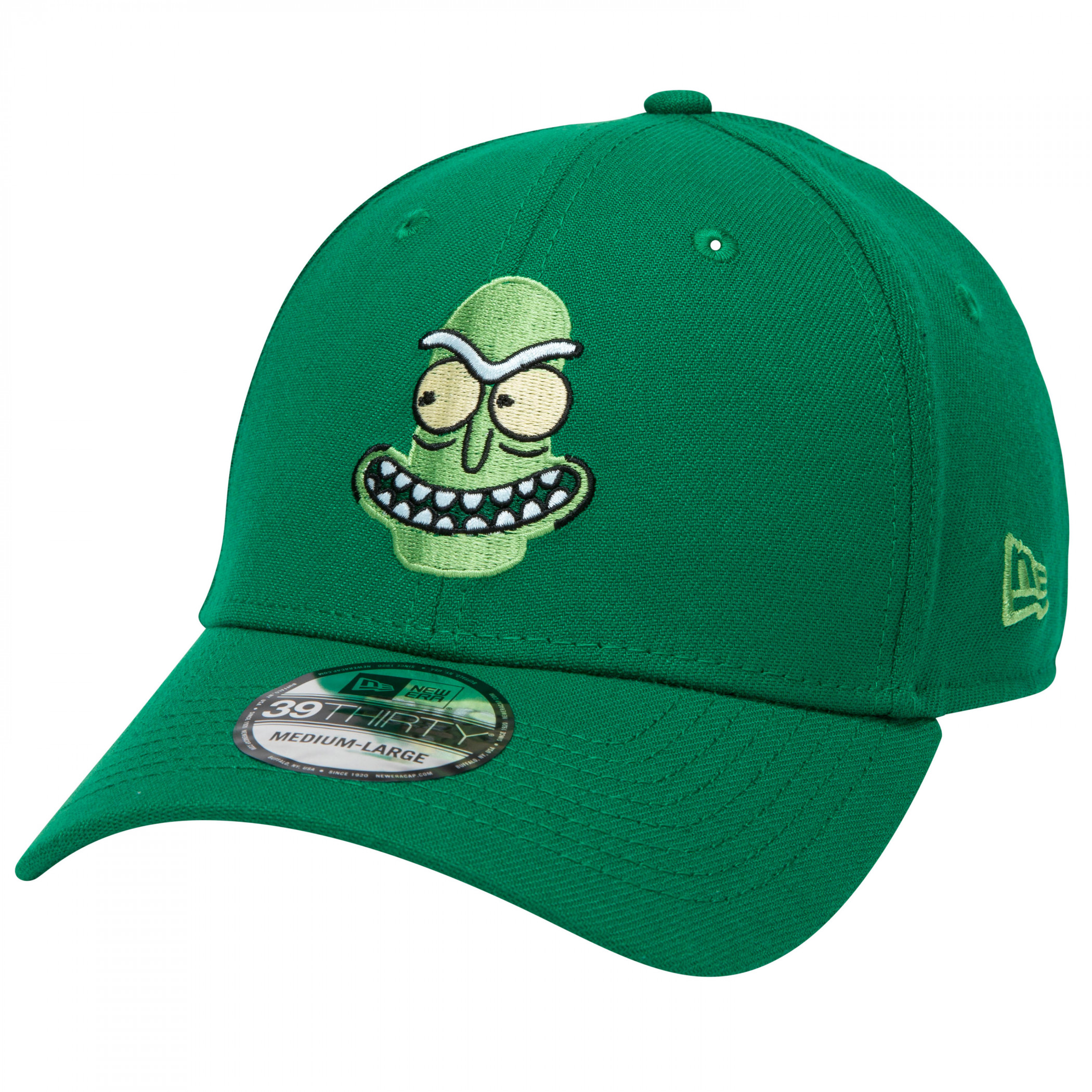 Rick And Morty Pickle Rick New Era 39Thirty Fitted Hat, Green