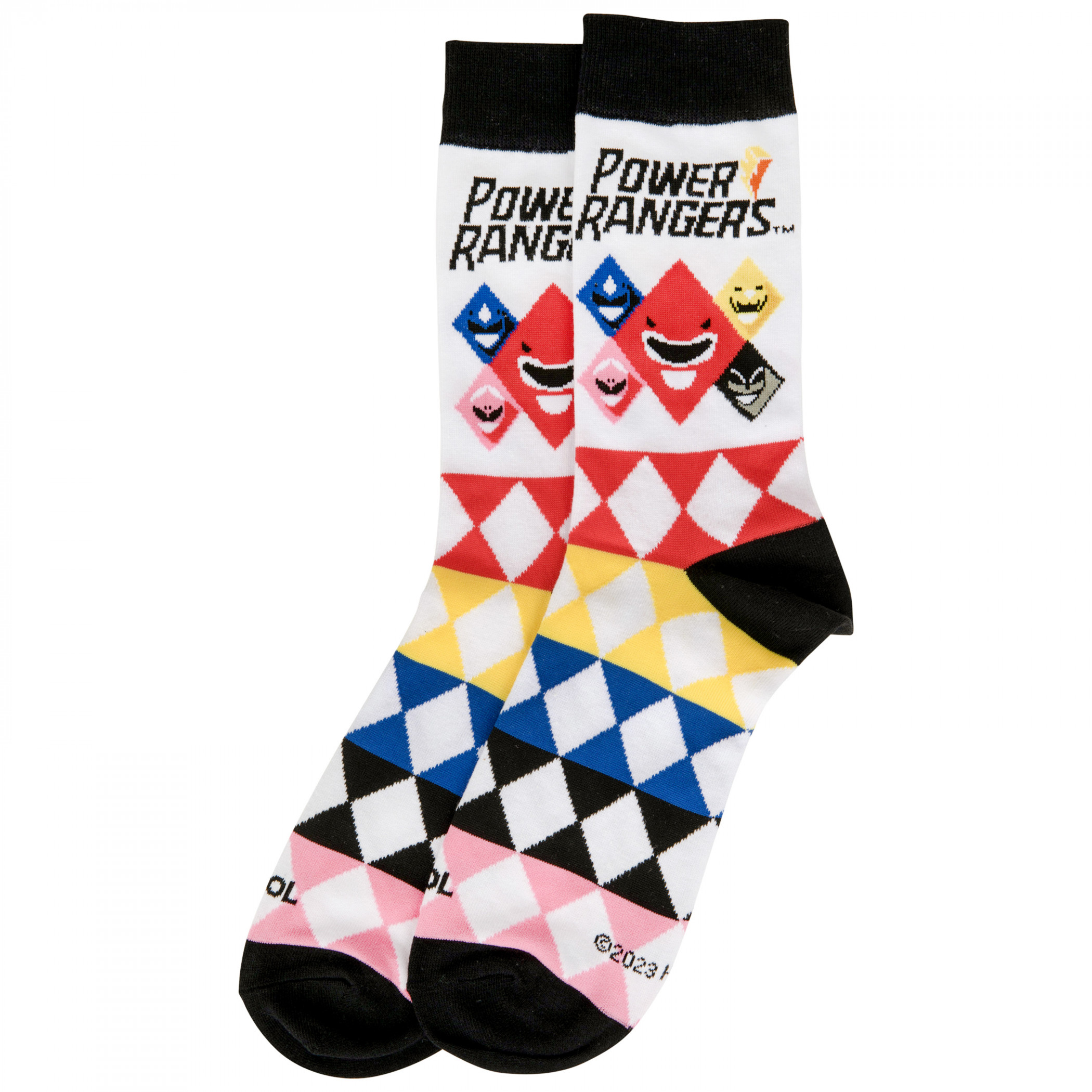 Power Rangers Team Diamond Crew Socks, Multi-Color