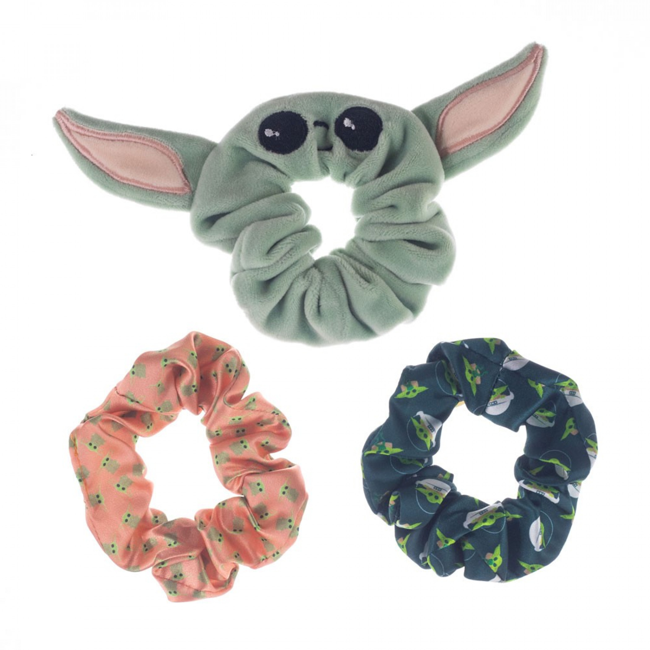 Star Wars The Mandalorian The Child 3-Pack of Scrunchies, Black