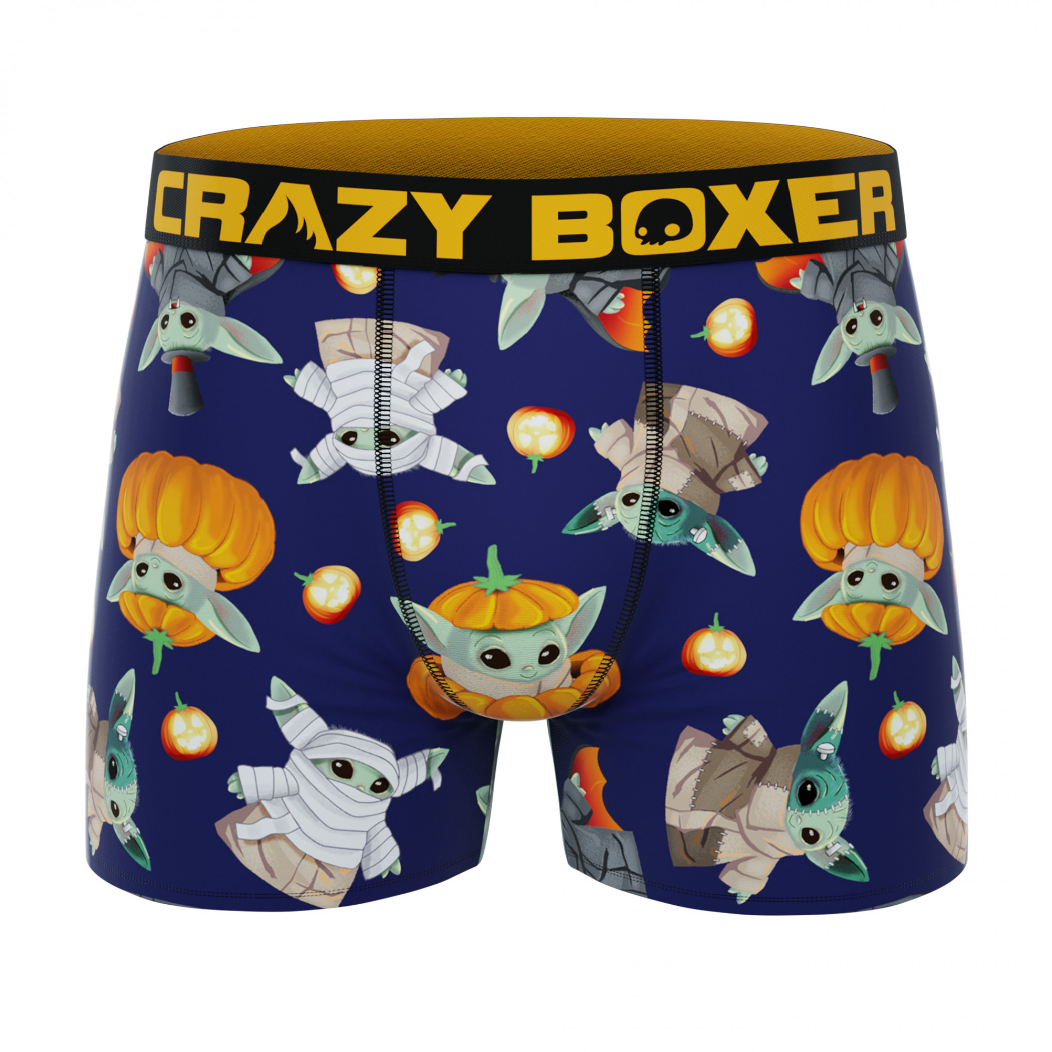 Crazy Boxer The Mandalorian Grogu In Pumpkins Men's Boxer Briefs, Multi-Color