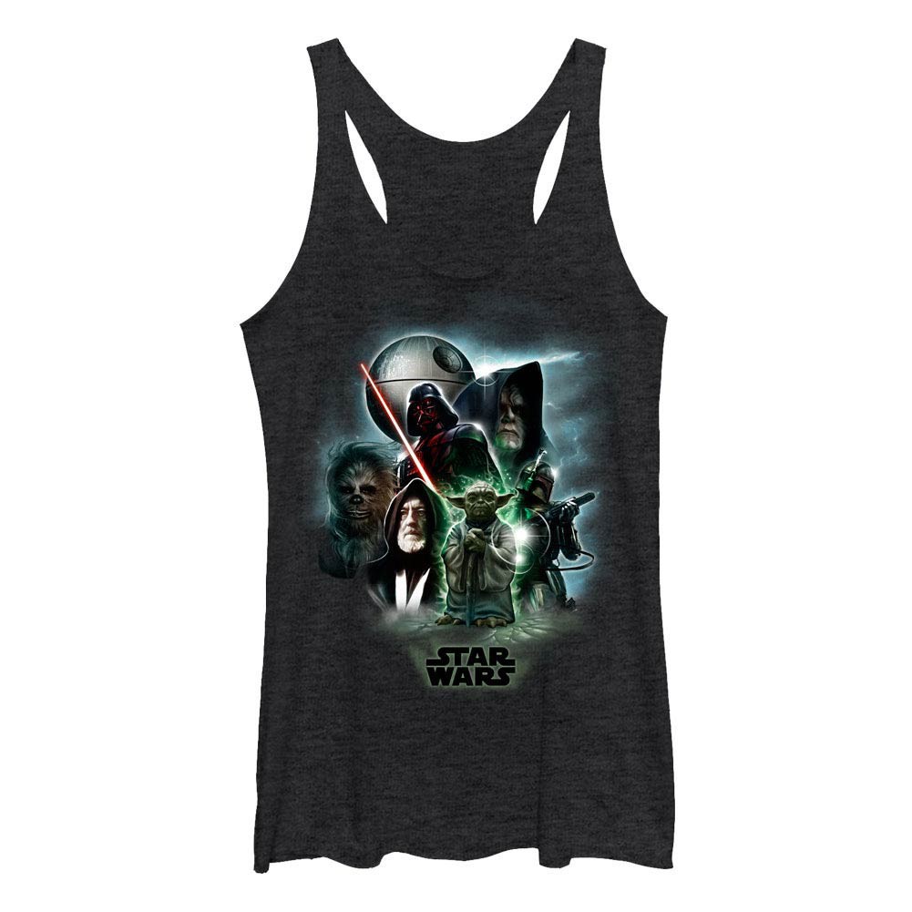 Star Wars Starwars Universe Black Juniors Racerback Tank Top, Black