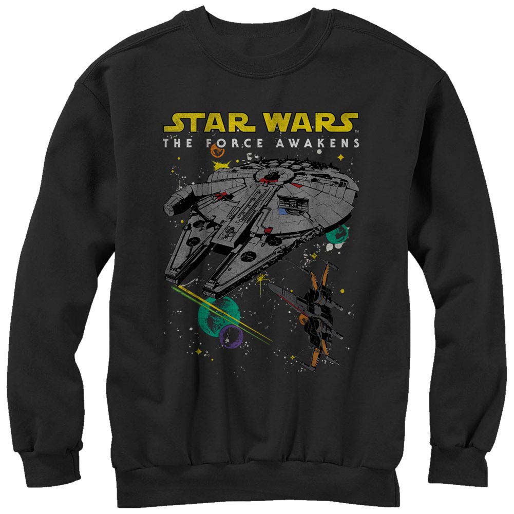 Star Wars Episode 7 Lined Up Black Long Sleeve T-Shirt, Black