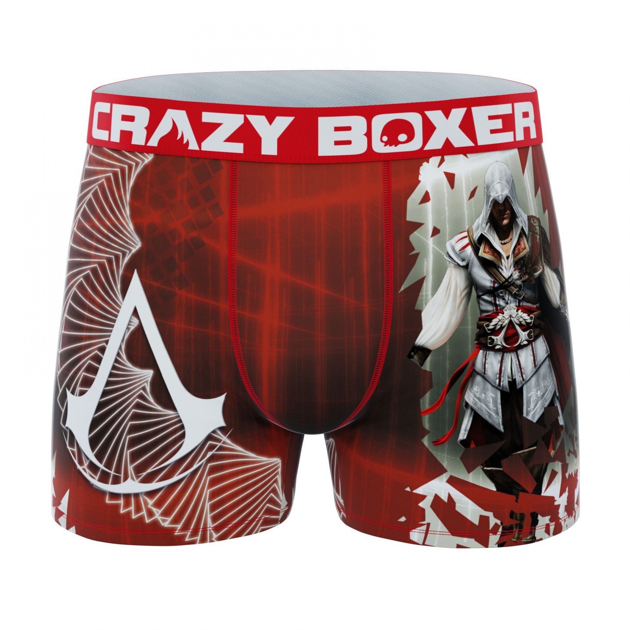 Assassin's Creed Ezio Men's Crazy Boxer Briefs Shorts, Red