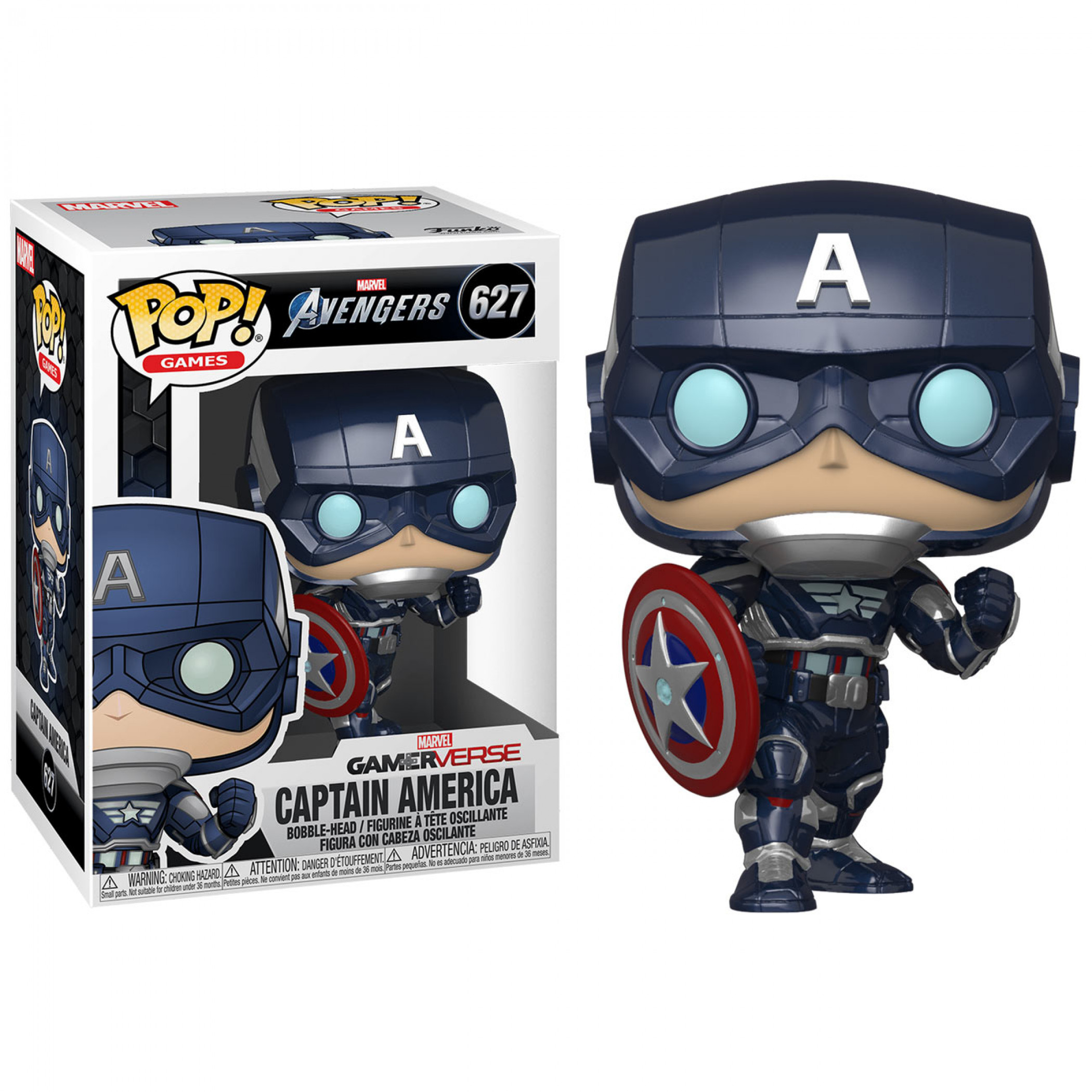 Marvel: Avengers Game Captain America (Stark Tech Suit) Funko Pop!, Blue