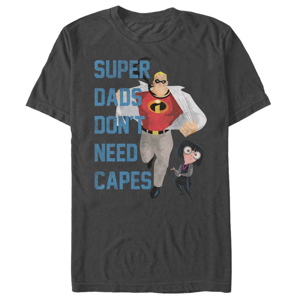 Disney Pixar The Incredibles Dont Need Capes Gray T-Shirt