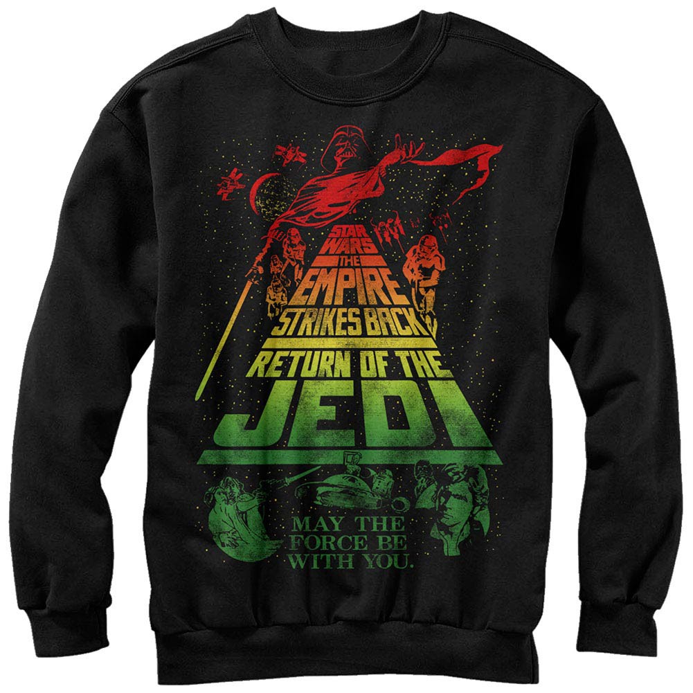 Star Wars Rasta Jedi Black Long Sleeve T-Shirt, Black
