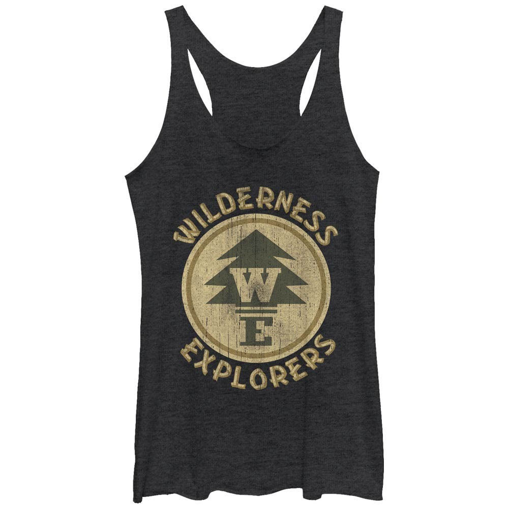 Disney Pixar Up Explorers Black Juniors Racerback Tank Top