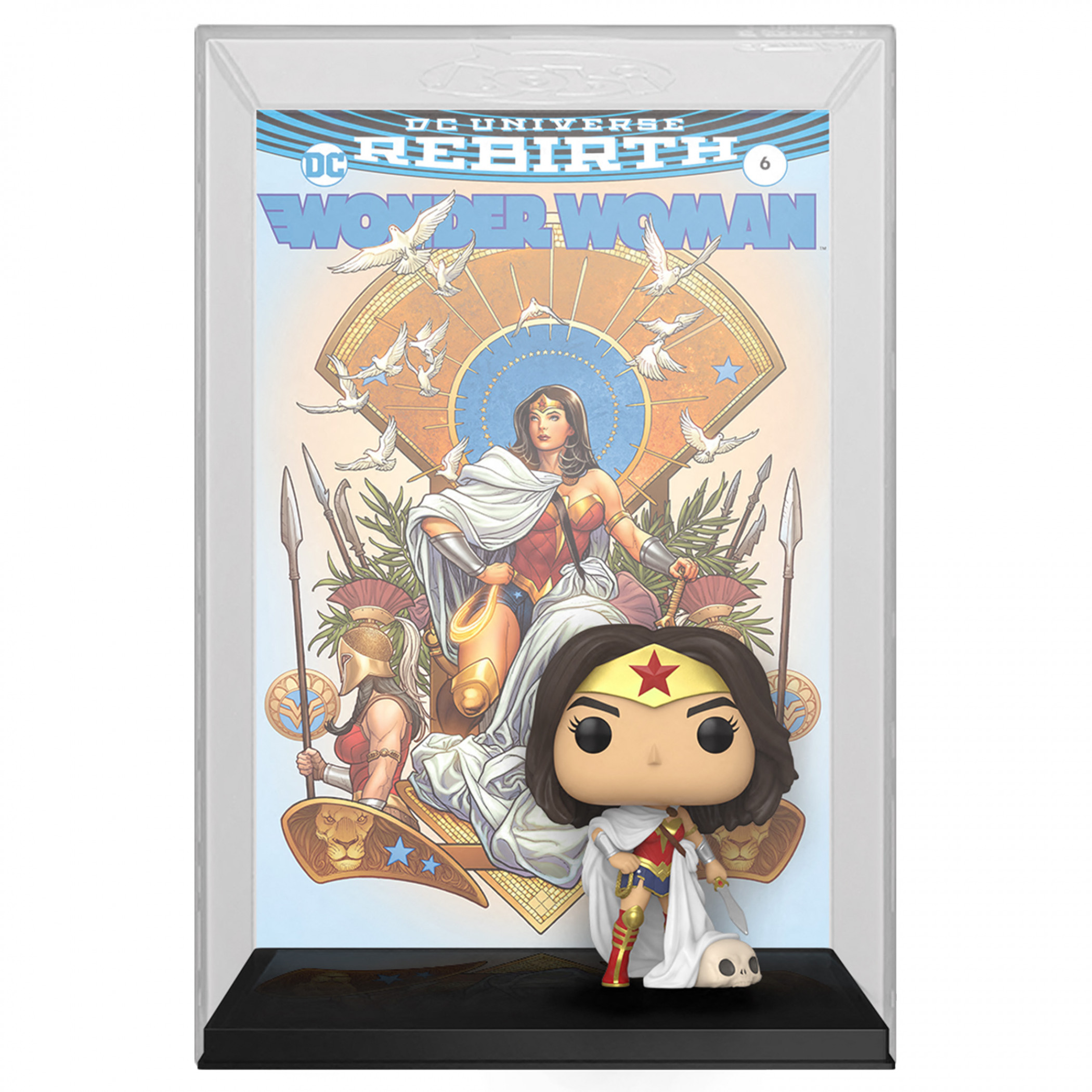 Wonder Woman 80th Rebirth On Throne Funko Pop! Vinyl Comic Cover, Multi-Color