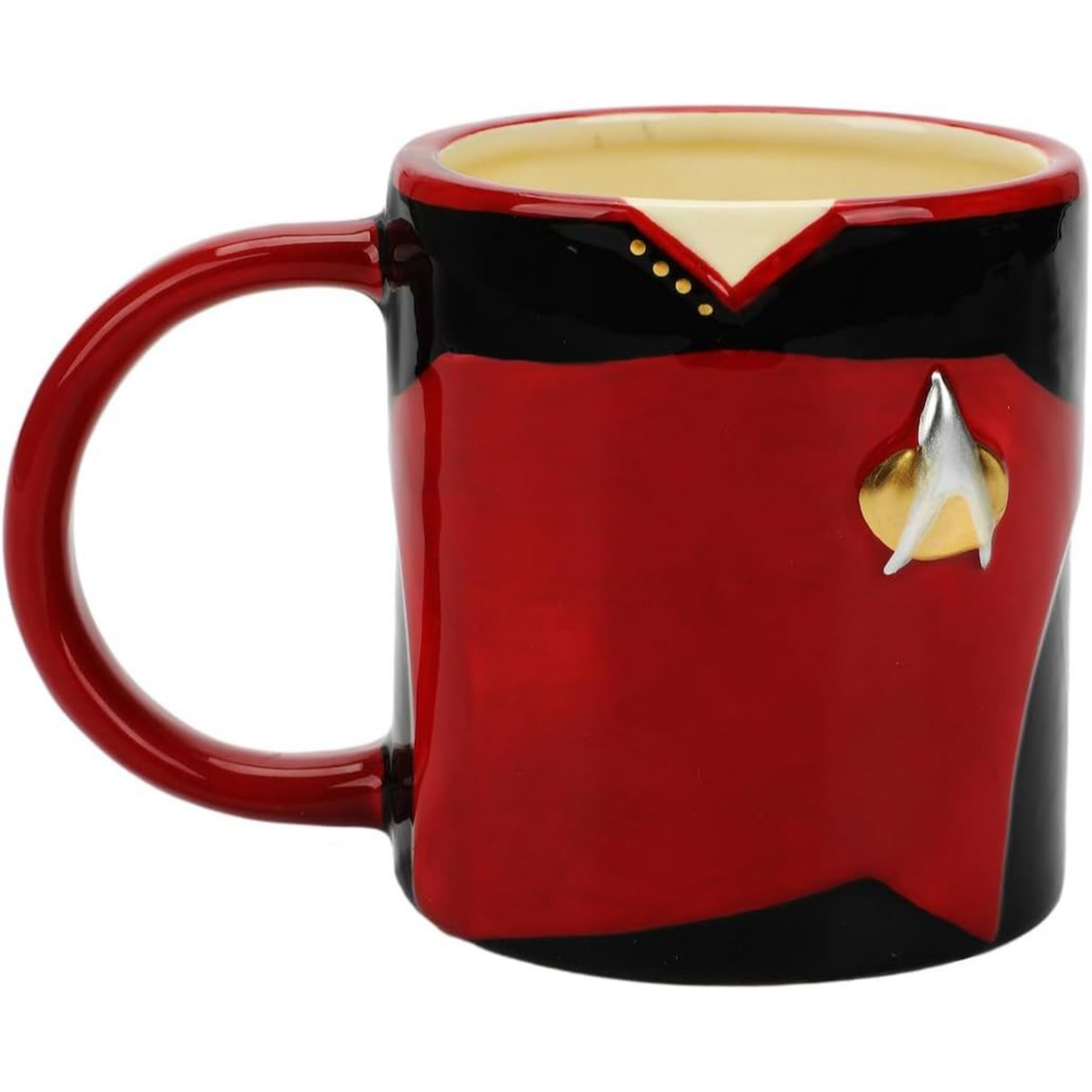 Star Trek Captain Picard 16 oz. Sculpted Ceramic Mug, Red