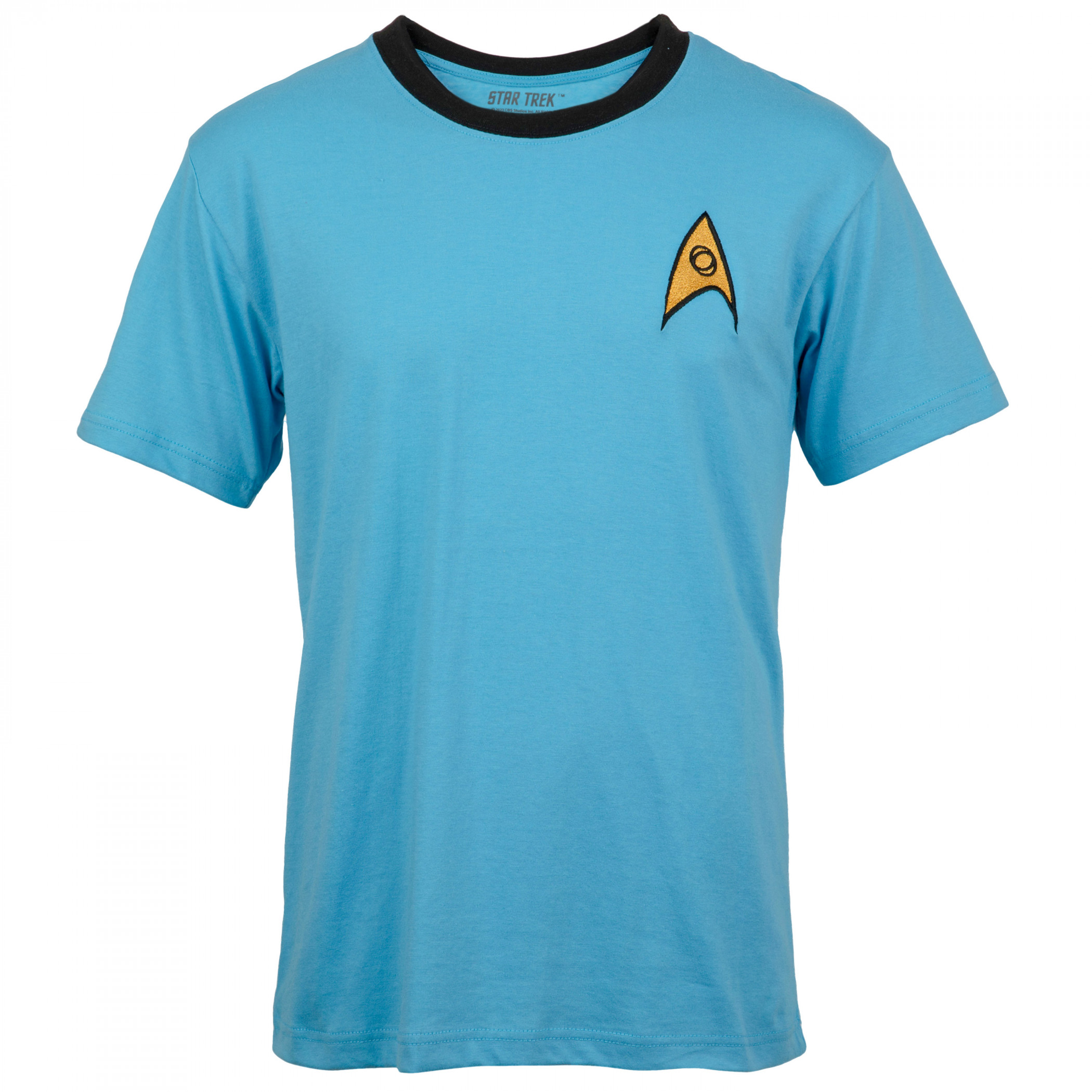 Star Trek Commander Spock Badge T-Shirt, Blue