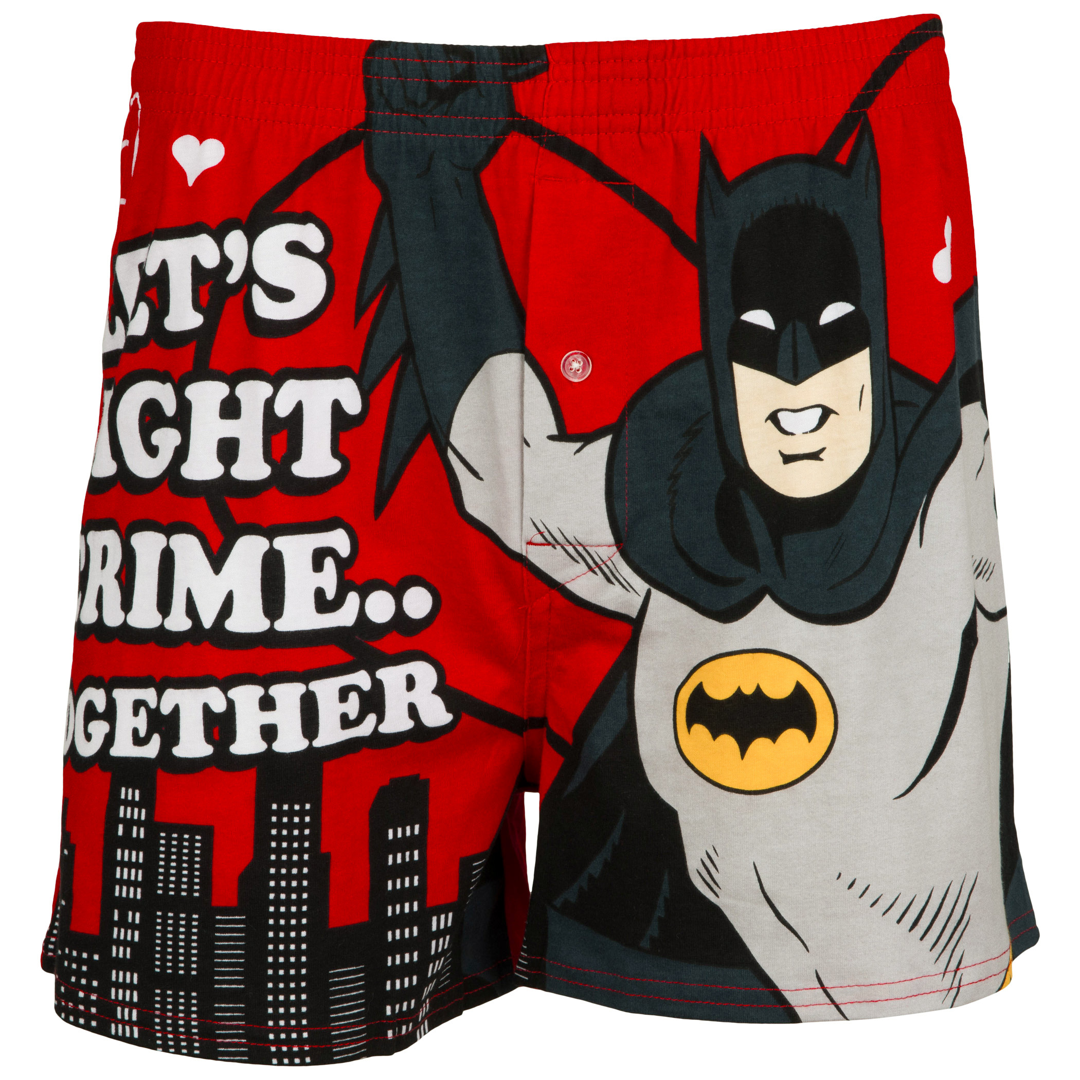 Batman Let's Fight Crime Together Boxer Briefs, Red