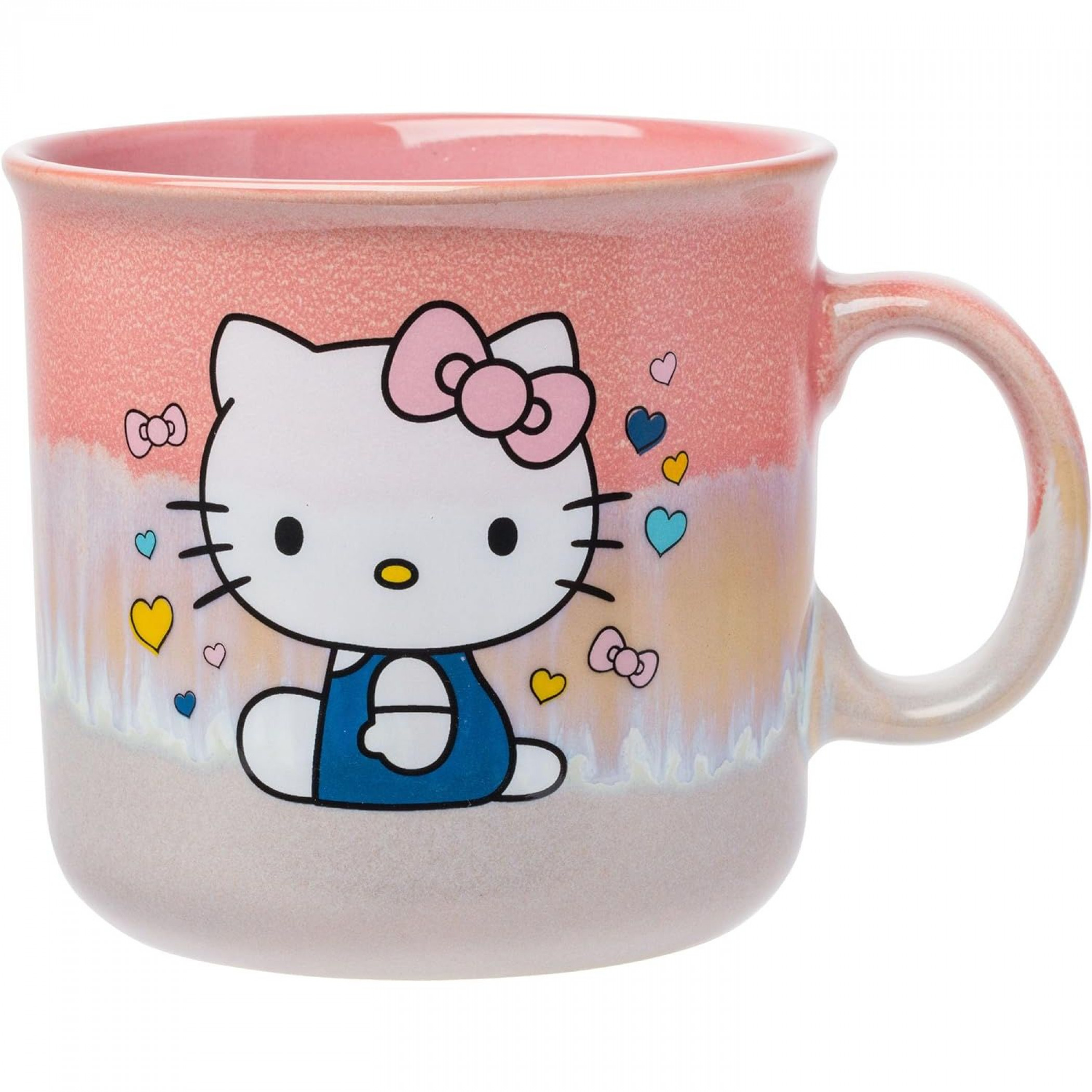 Hello Kitty Pastel Drips Jumbo 20 Ounce Ceramic Glaze Mug, Multi-Color