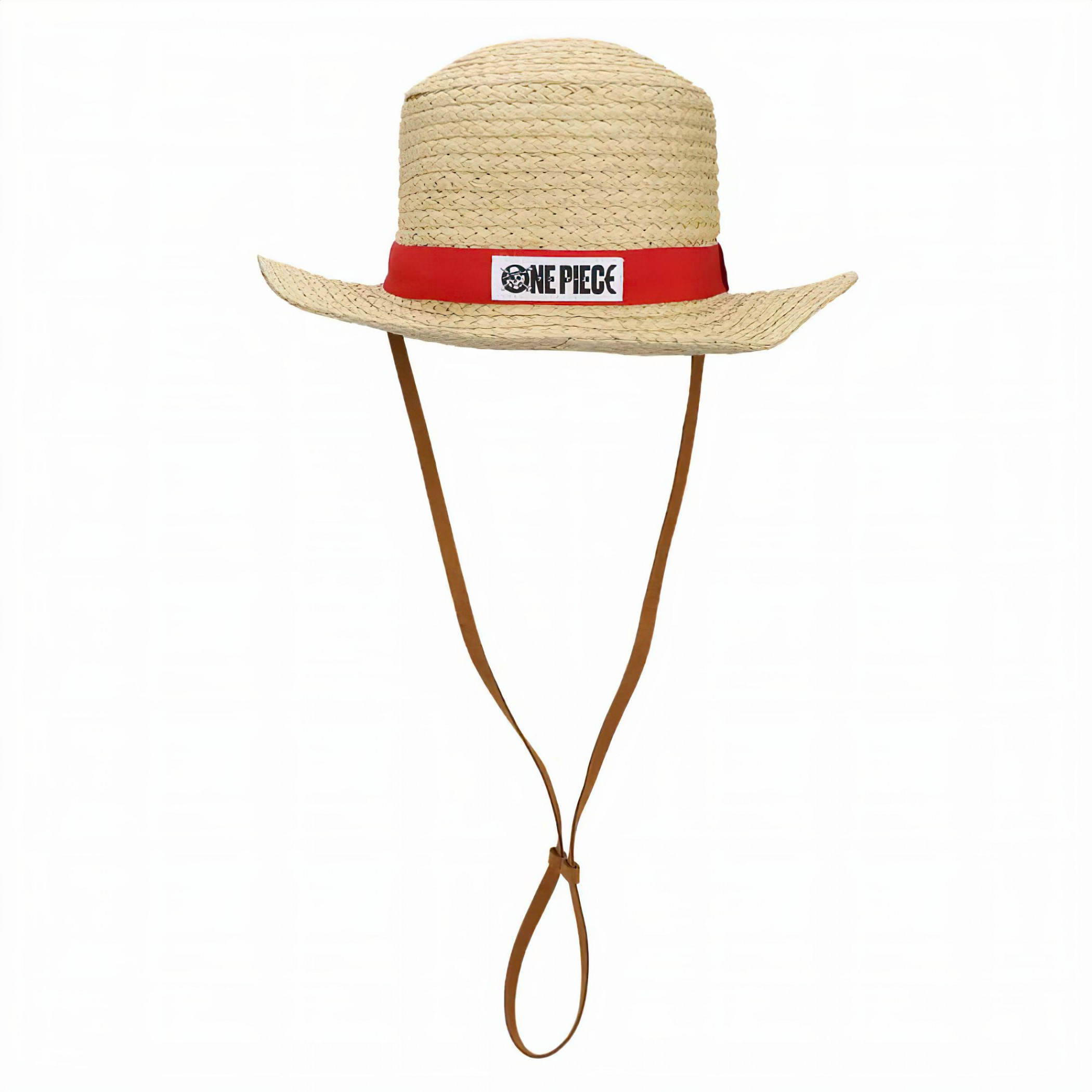 One Piece Luffy Cosplay Straw Bucket Hat, Beige
