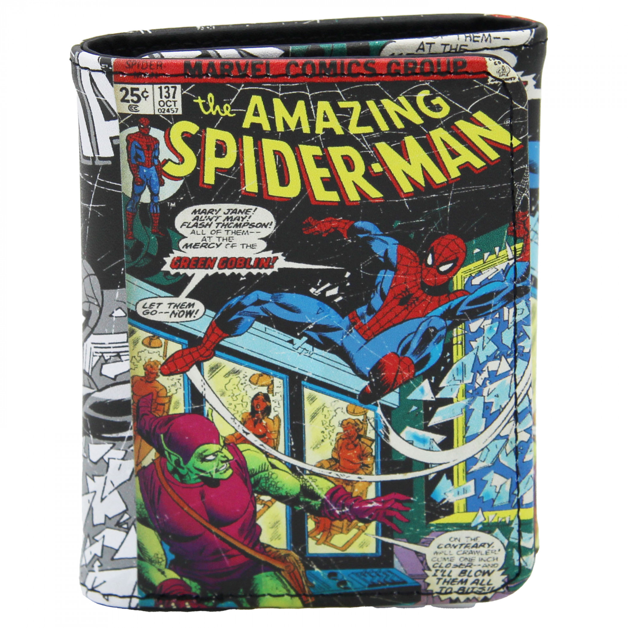The Amazing Spider-Man Comic #137 Trifold Wallet, Multi-Color
