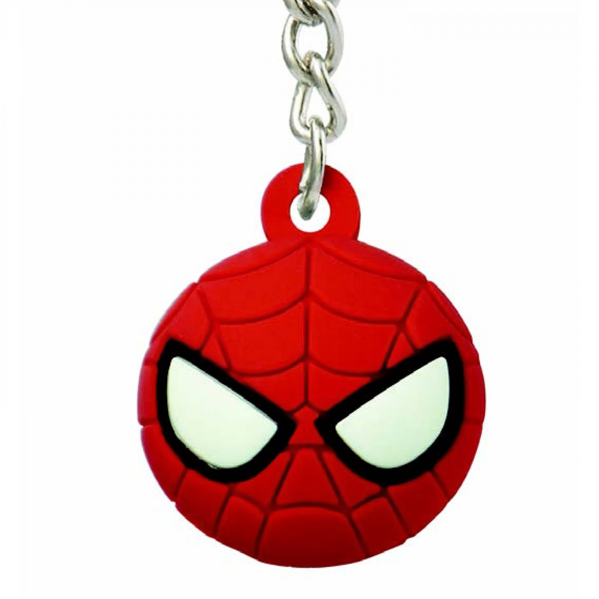 Spider-Man Mask 3D Foam Ball Keychain, Green
