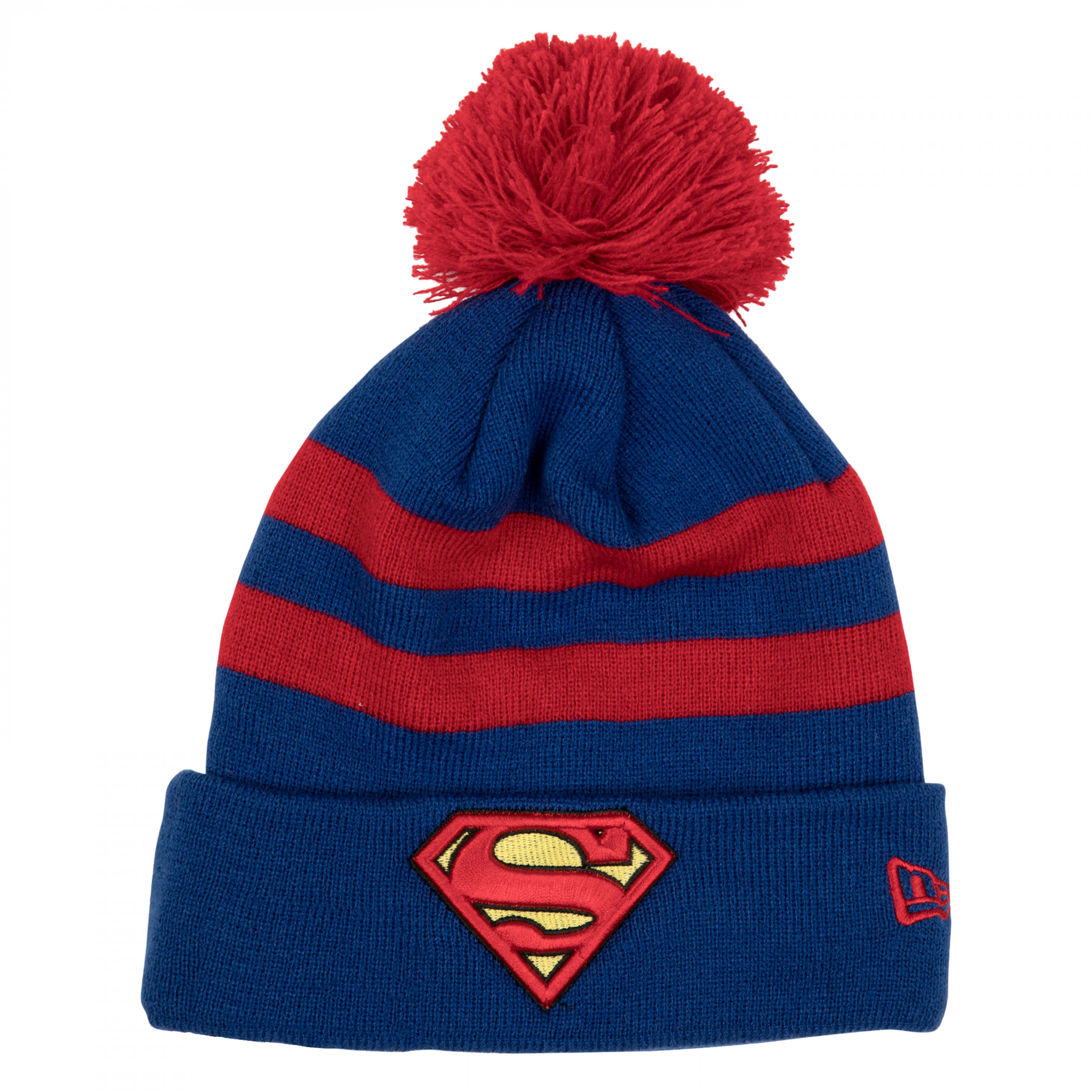 Superman Classic Logo New Era Knit Pom Beanie