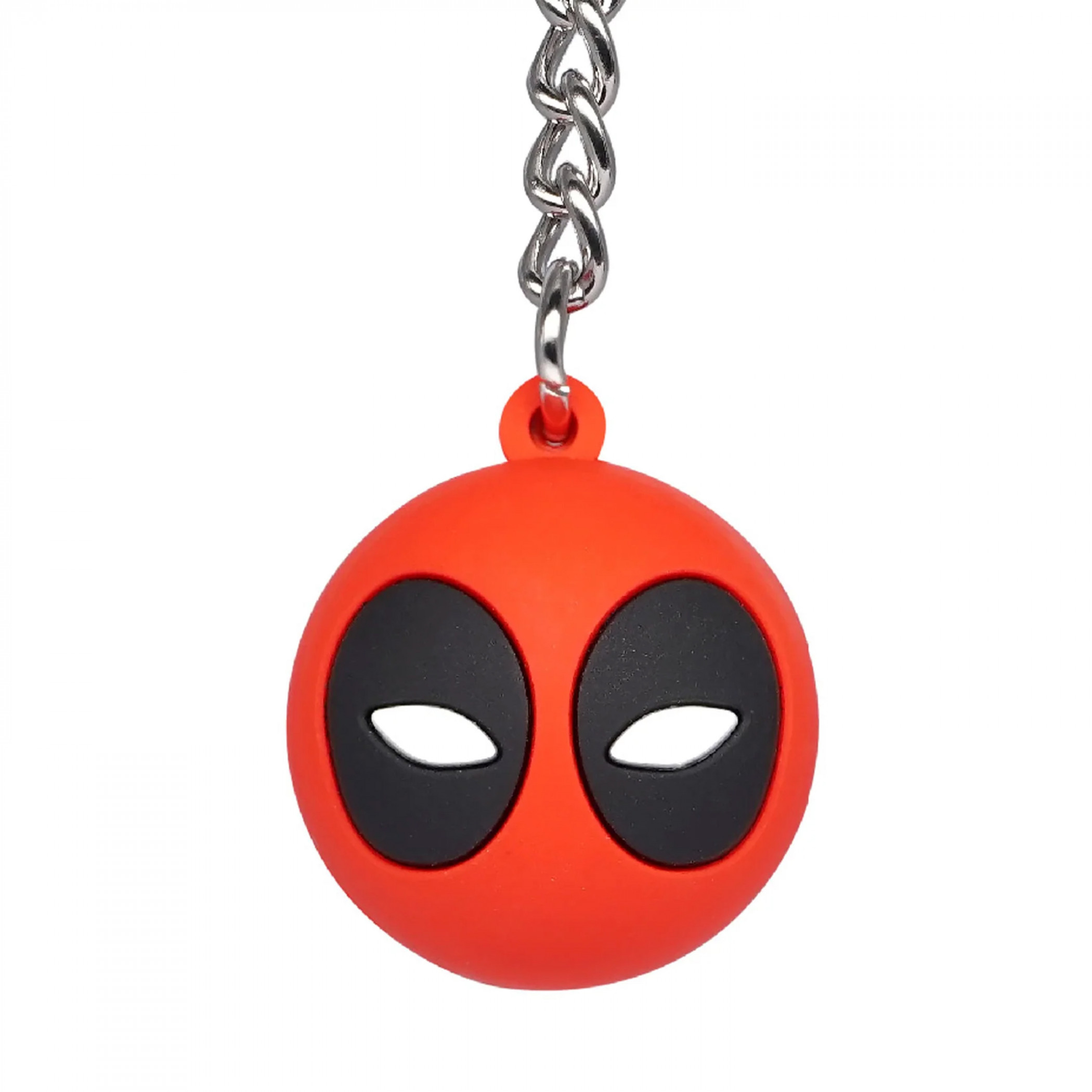Deadpool Mask Ball Keyring, Red