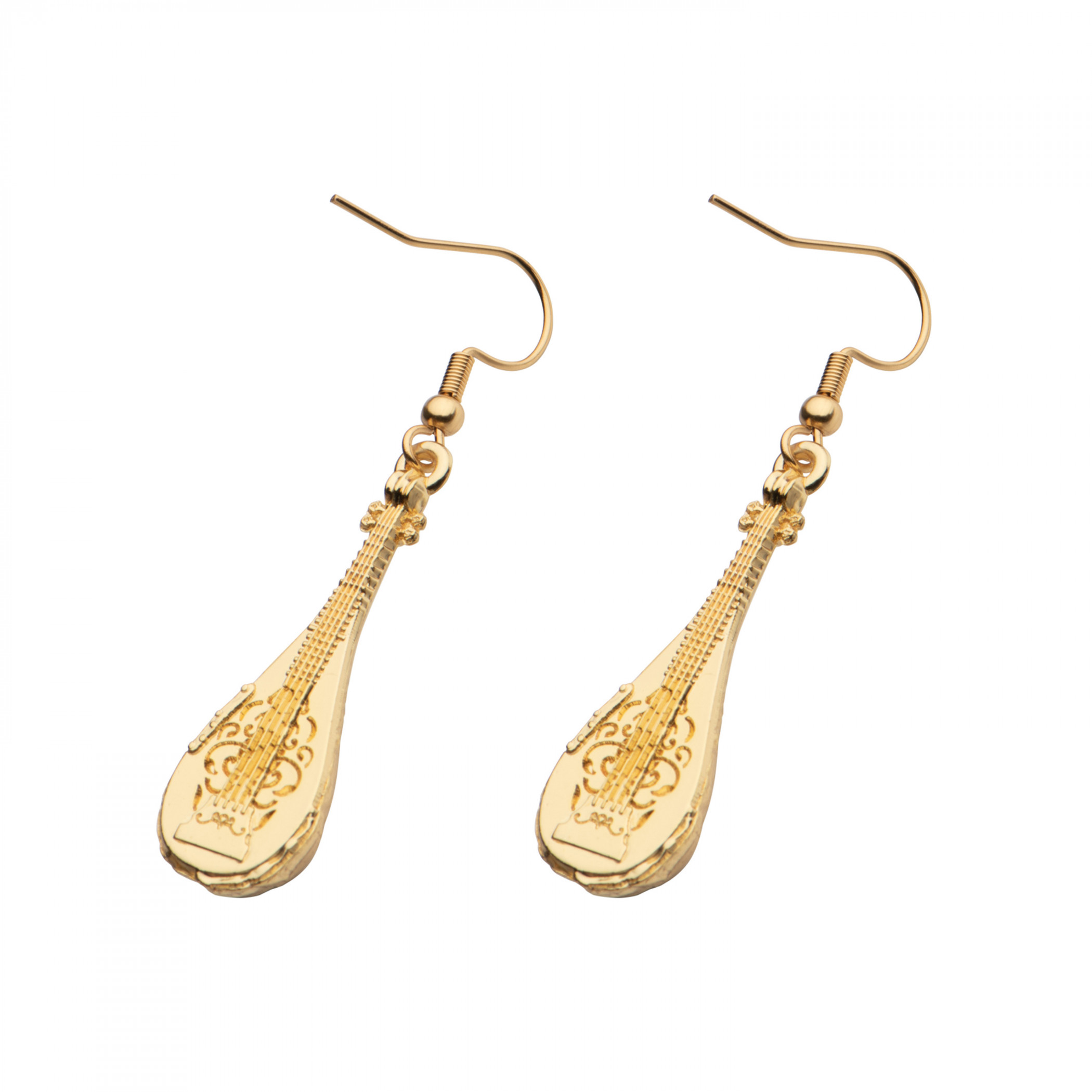 Dungeons and Dragons Honor Among Thieves Edgin's Lute Earrings, Gold