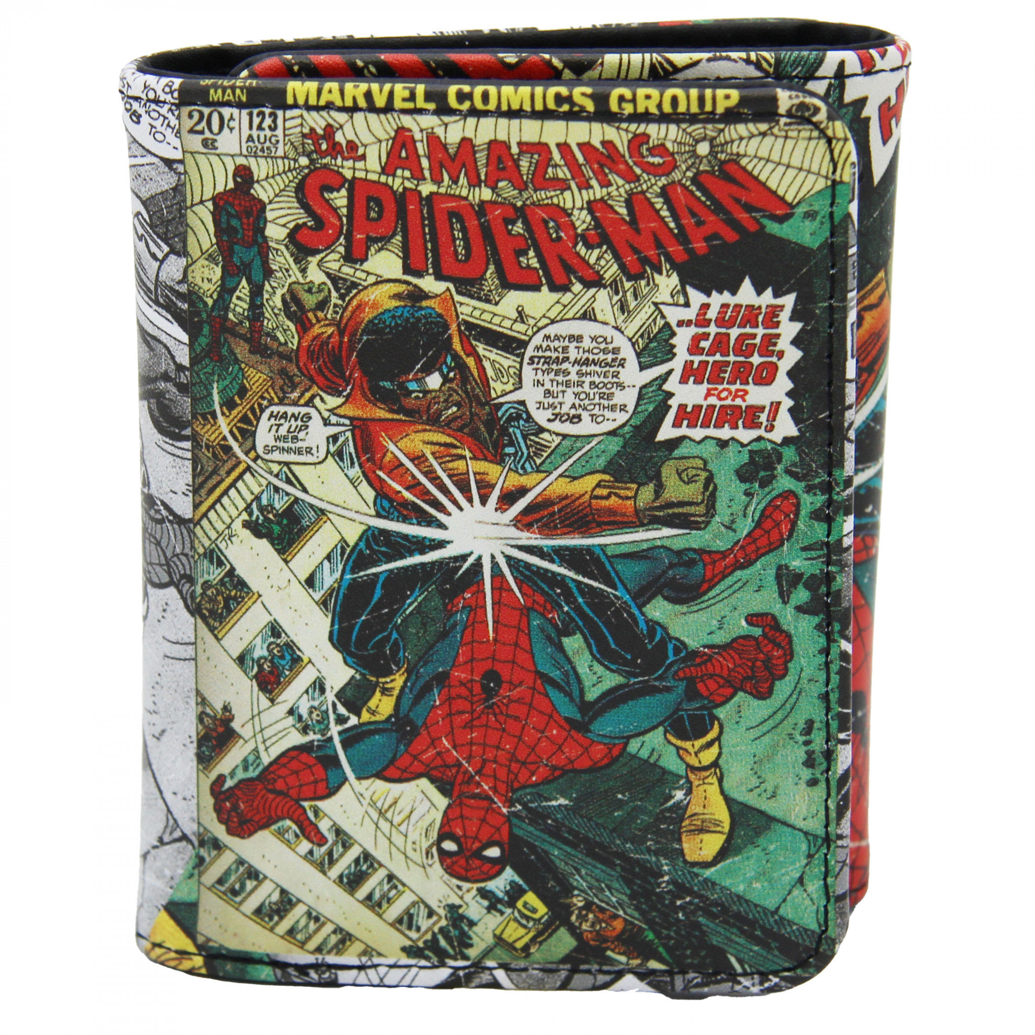 The Amazing Spider-Man Comic #123 Trifold Wallet, Multi-Color