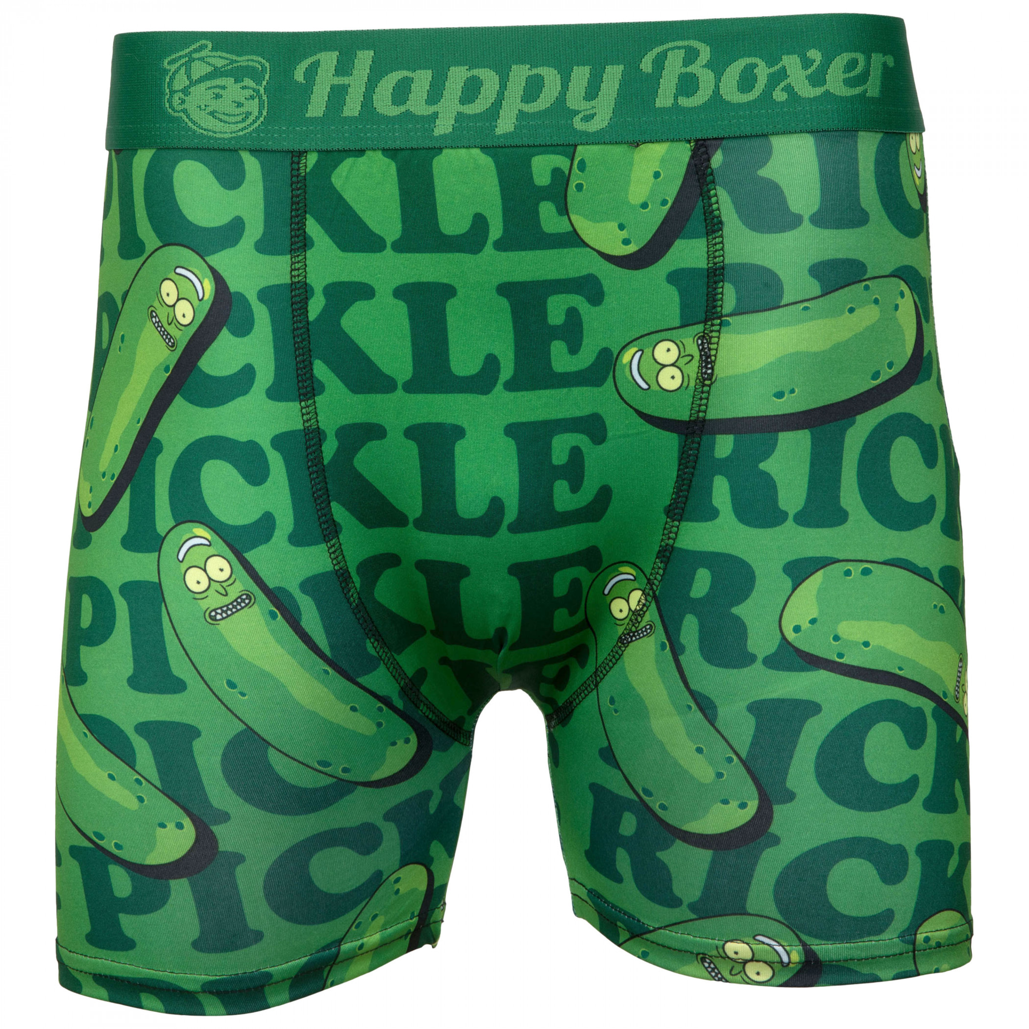 Rick and Morty Pickle Rick Happy Boxer Briefs Underwear Green