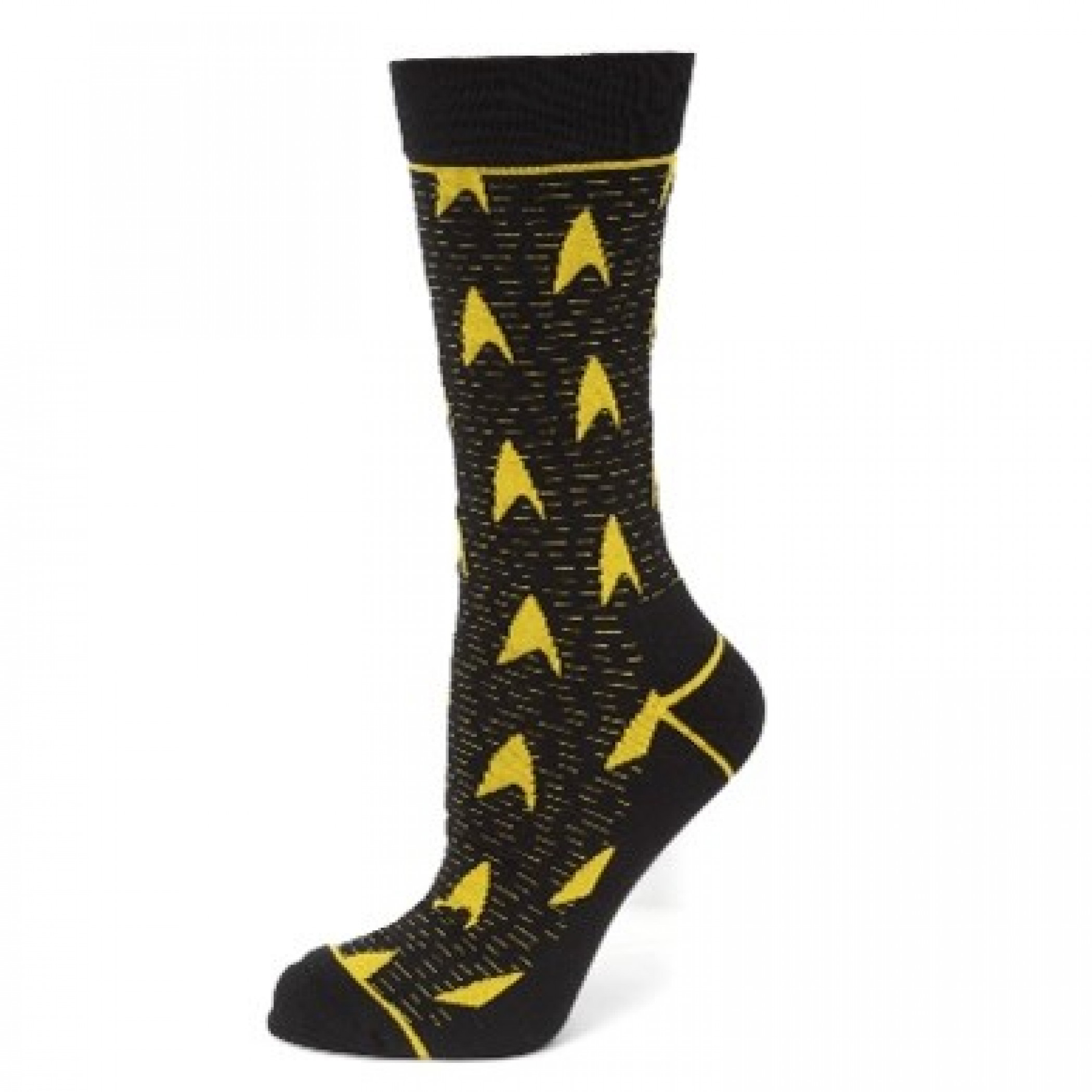 Star Trek Yellow Delta Shield Dress Socks, Black