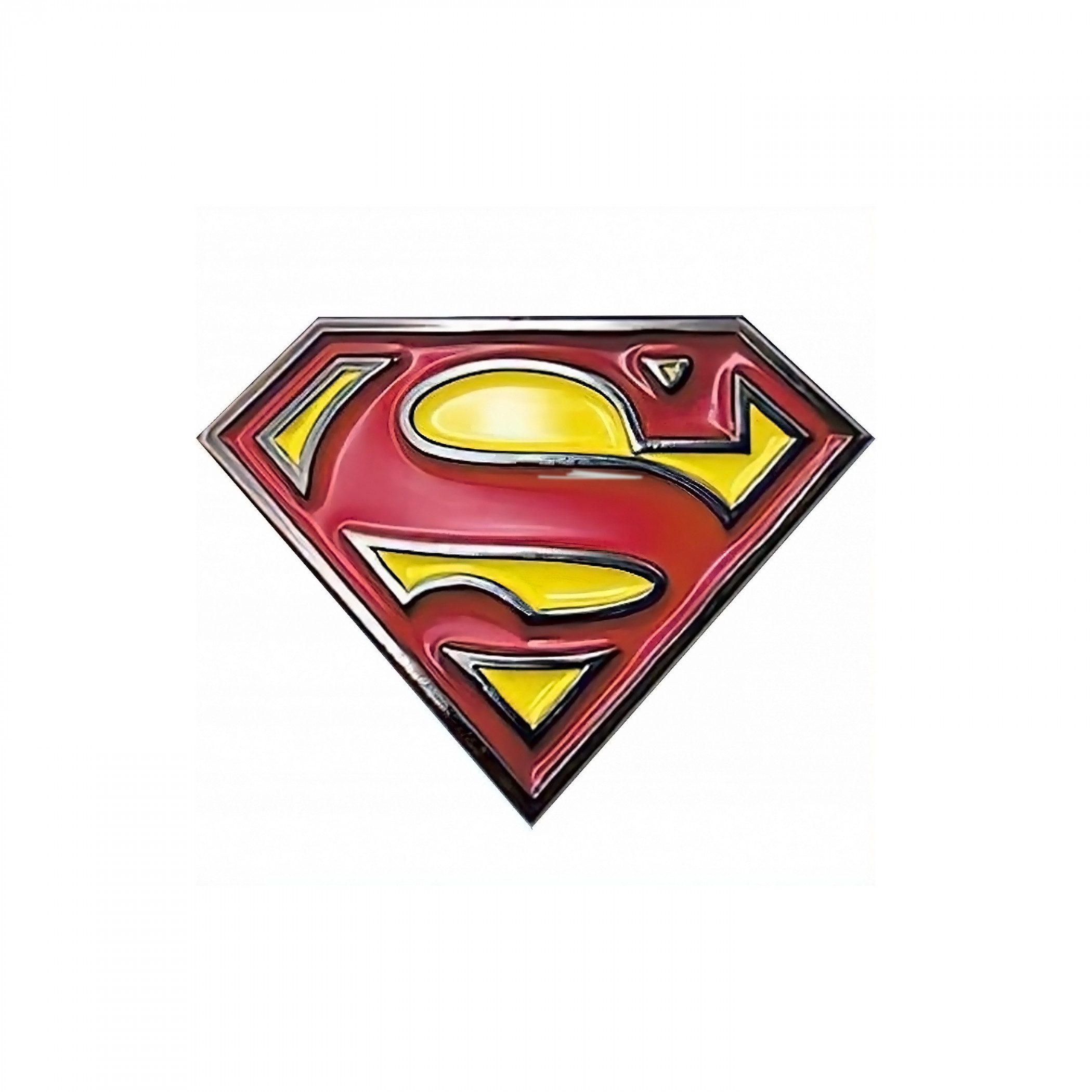 Superman Embossed Logo Enamel Pin, Multi-Color