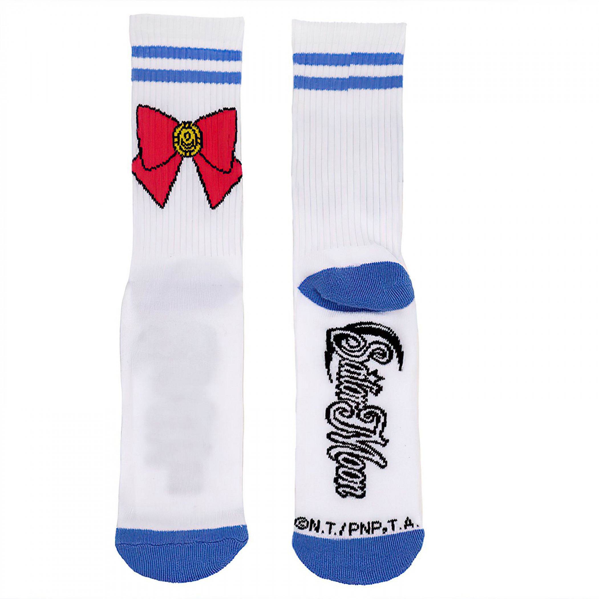 Sailor Moon Bow Athletic Crew Socks, White