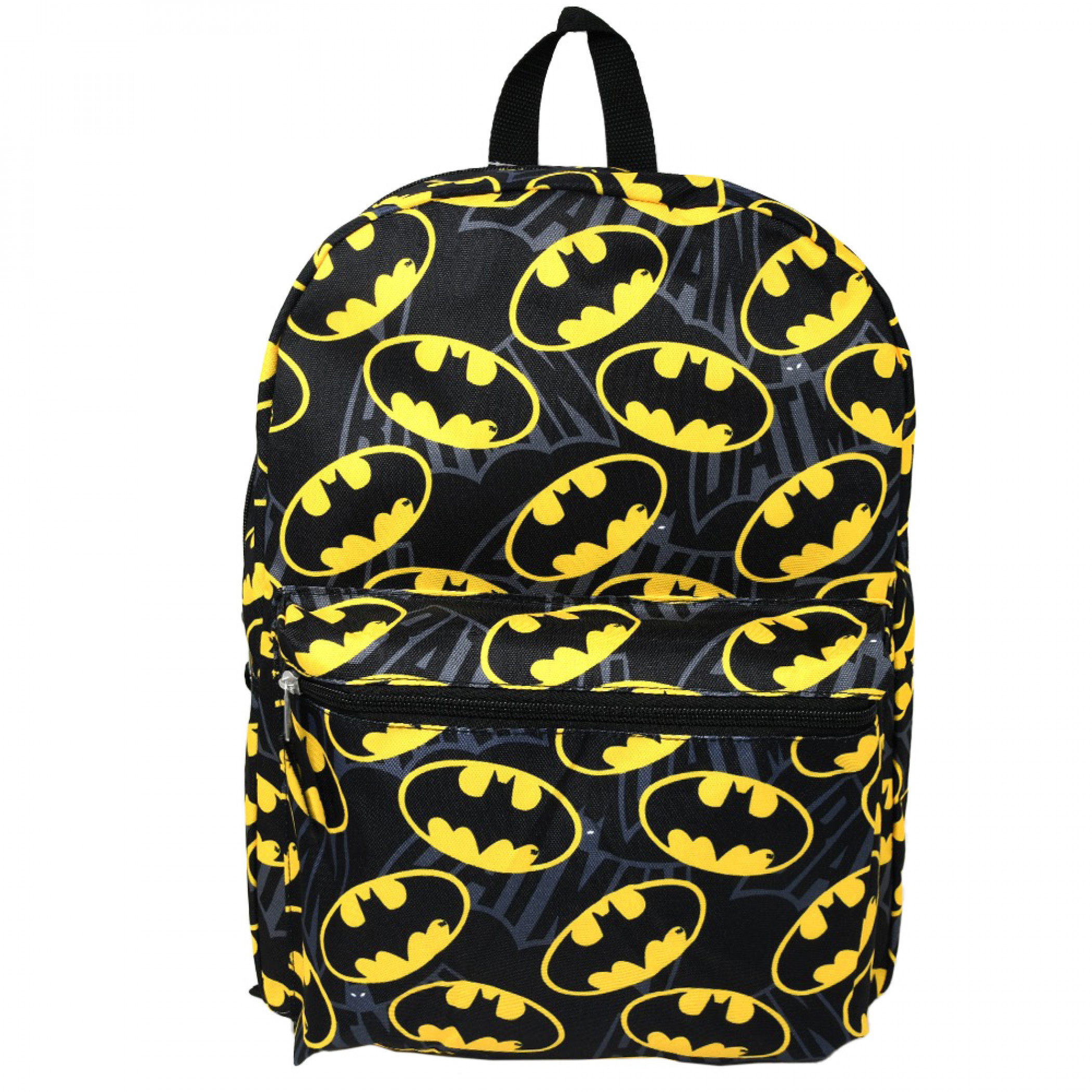 Batman Bat Symbol All Over Print 16' Backpack, Black