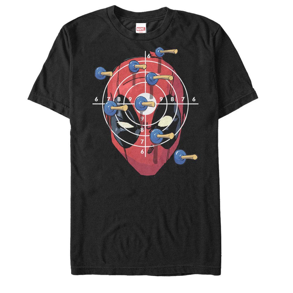 Deadpool Target Practice Black Mens T-Shirt, Black