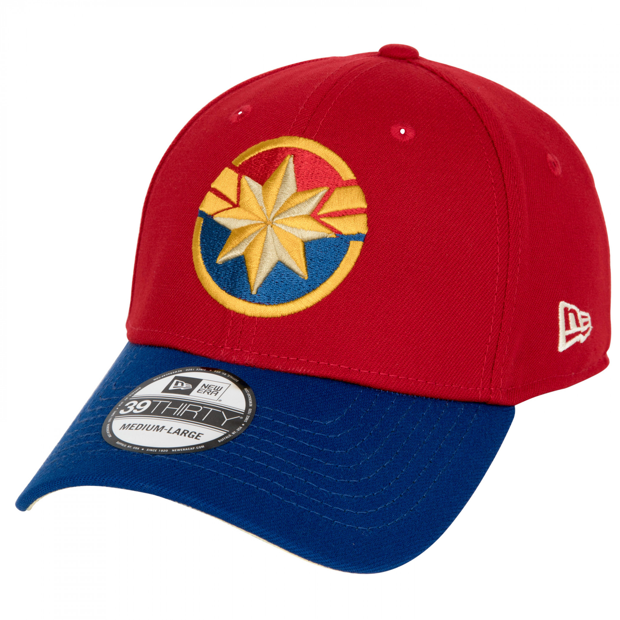 Captain Marvel New Era 39Thirty Fitted Hat, Red