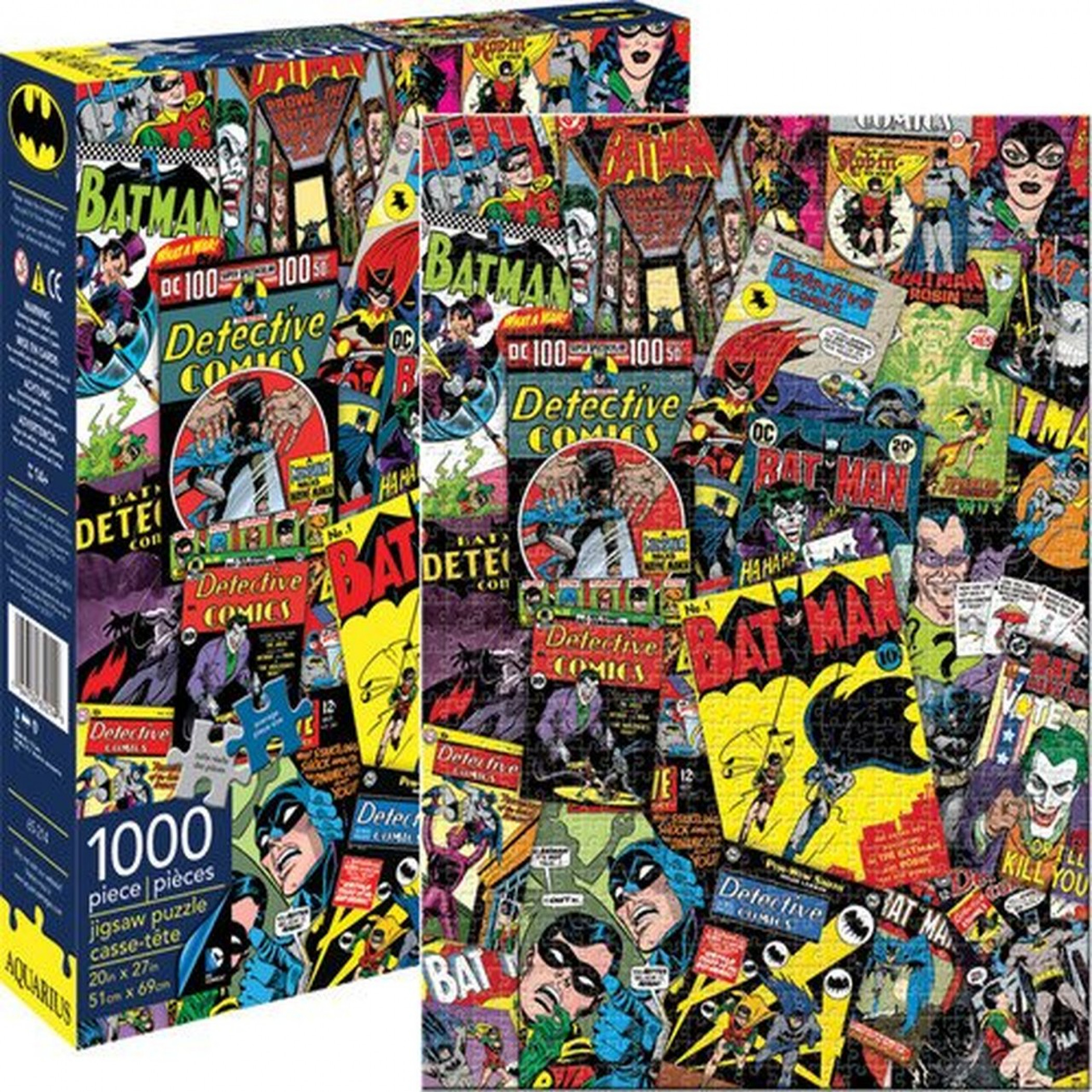 DC Batman Collage 1000 Piece Puzzle, Multi-Color