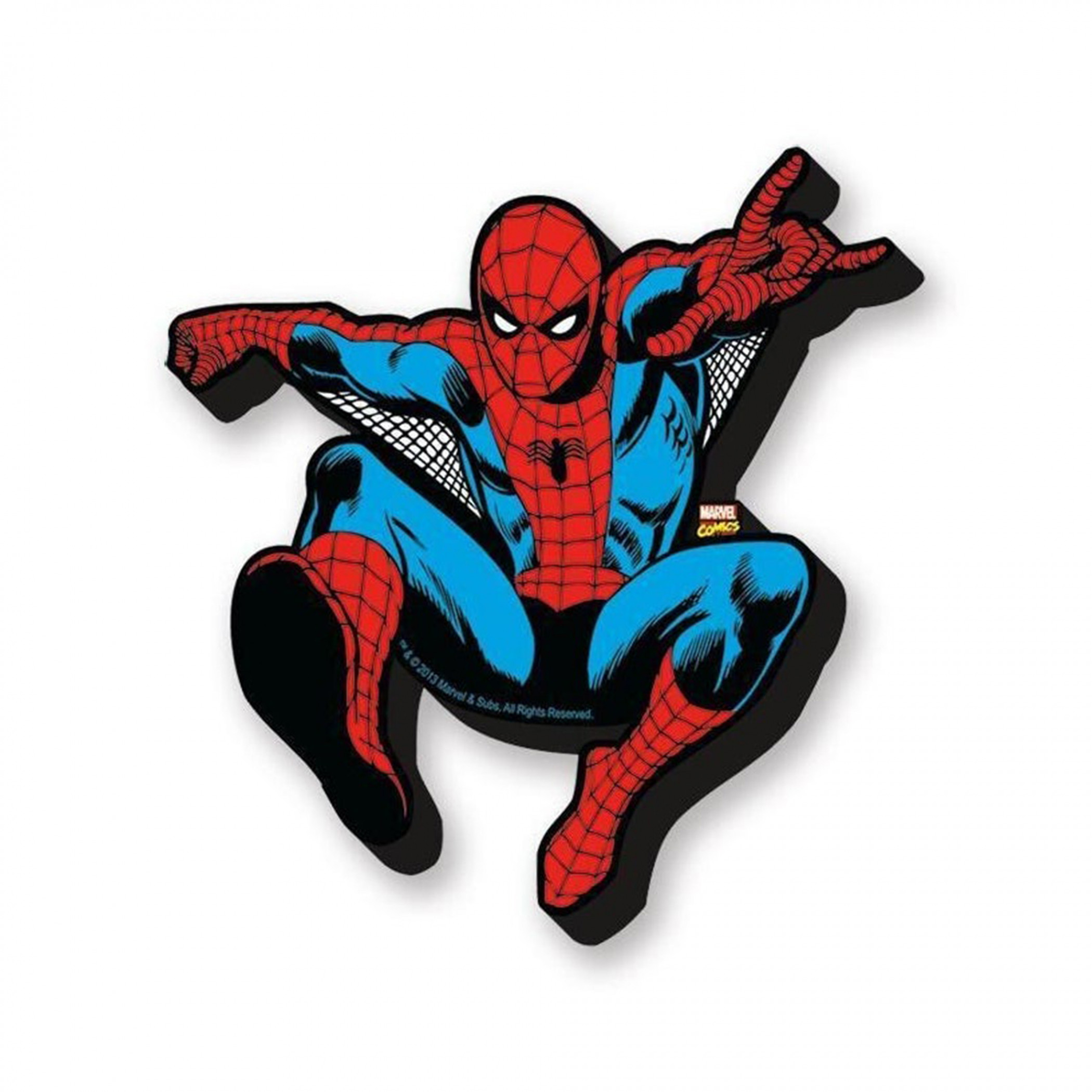 Marvel Comics Retro Spider-Man Swinging Cut-Out Magnet, Multi-Color