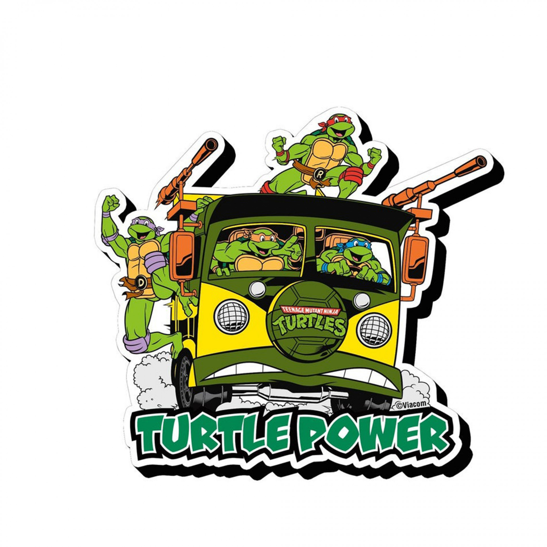 Teenage Mutant Ninja Turtles Turtle Power Wooden Cut-Out Magnet, White