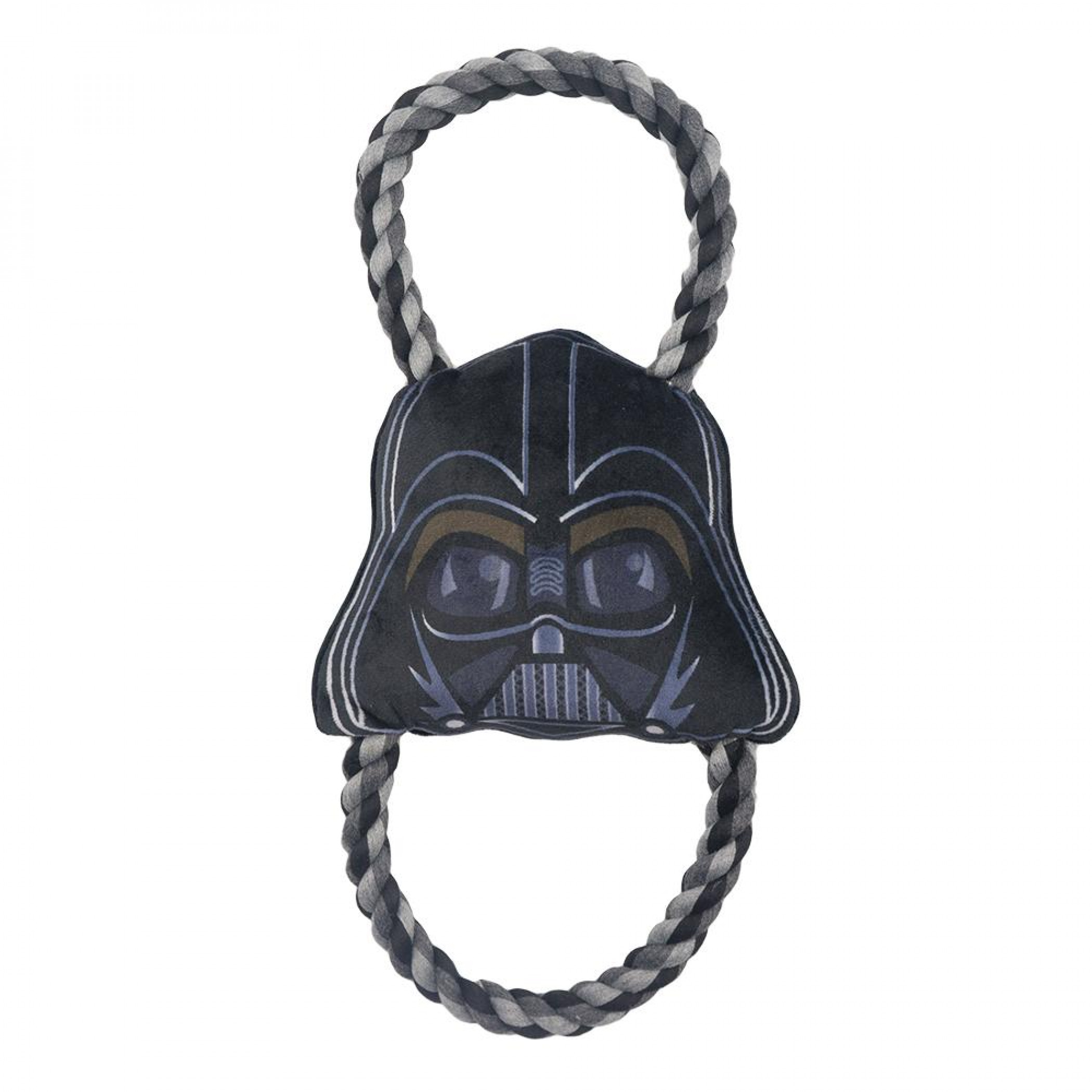 Star Wars Darth Vader Shaped Plush and Rope Dog Toy, Multi-Color