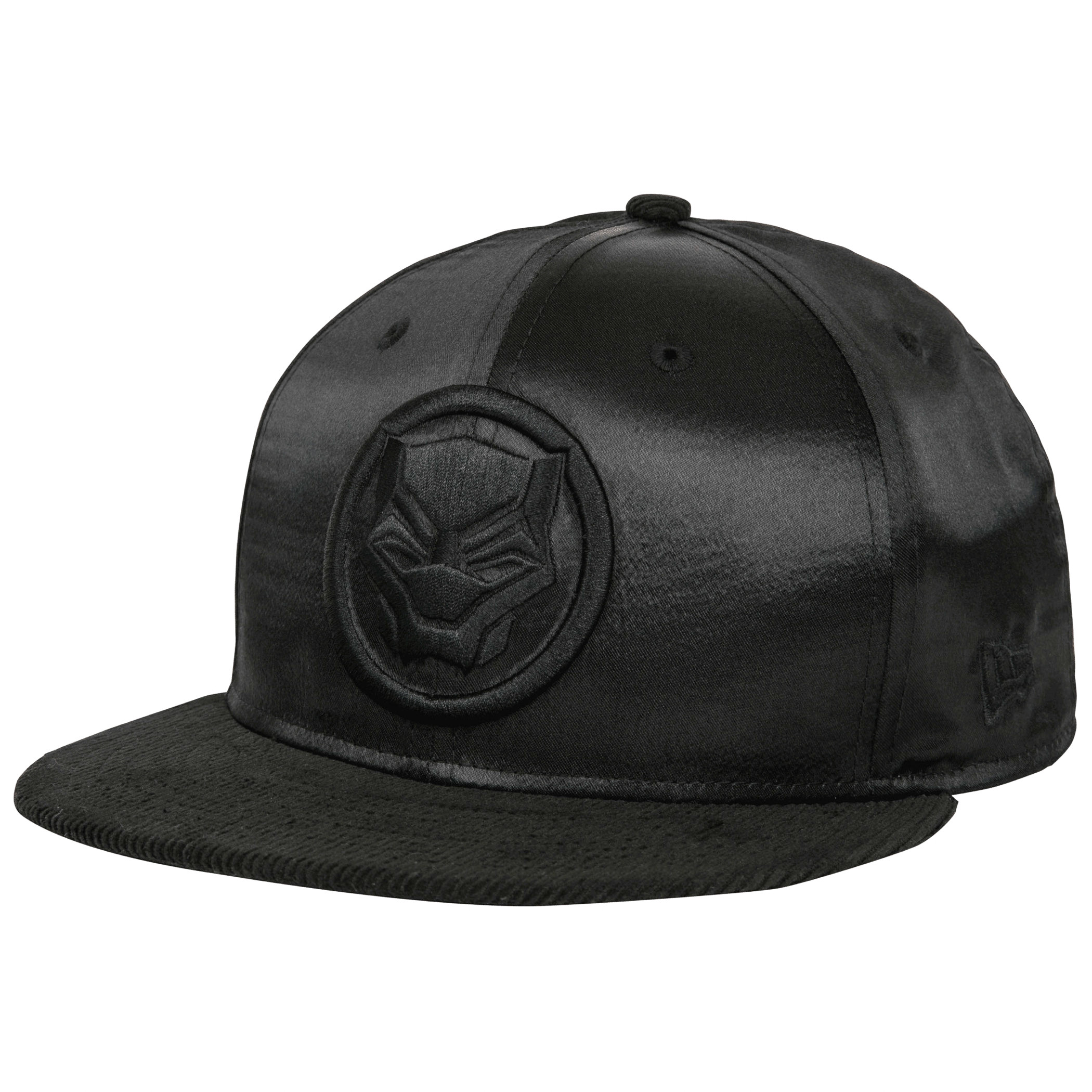 Black Panther Black on Black Satin New Era 9Fifty Adjustable Hat, Black