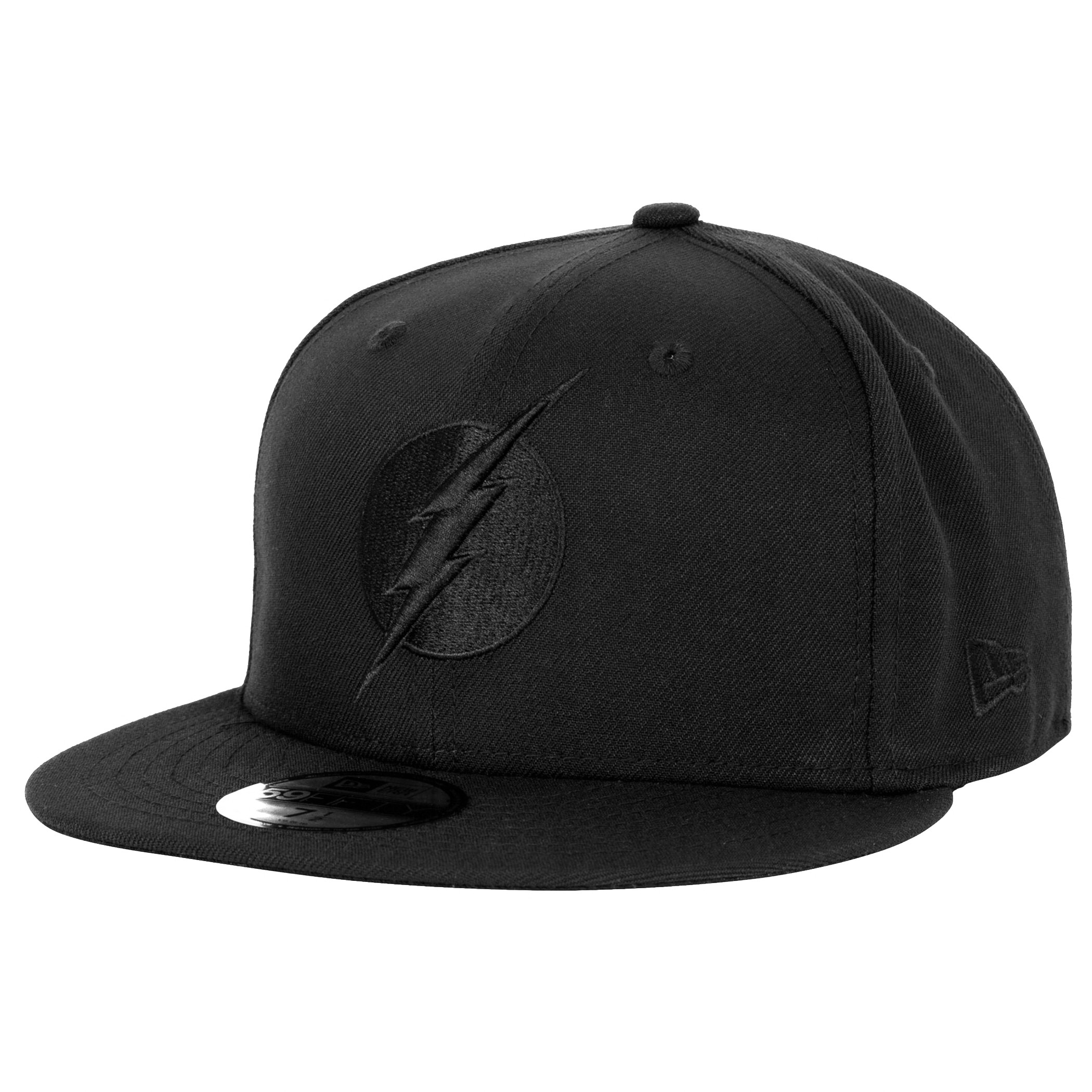 The Flash Logo Black on Black New Era 59Fifty Fitted Hat, Black