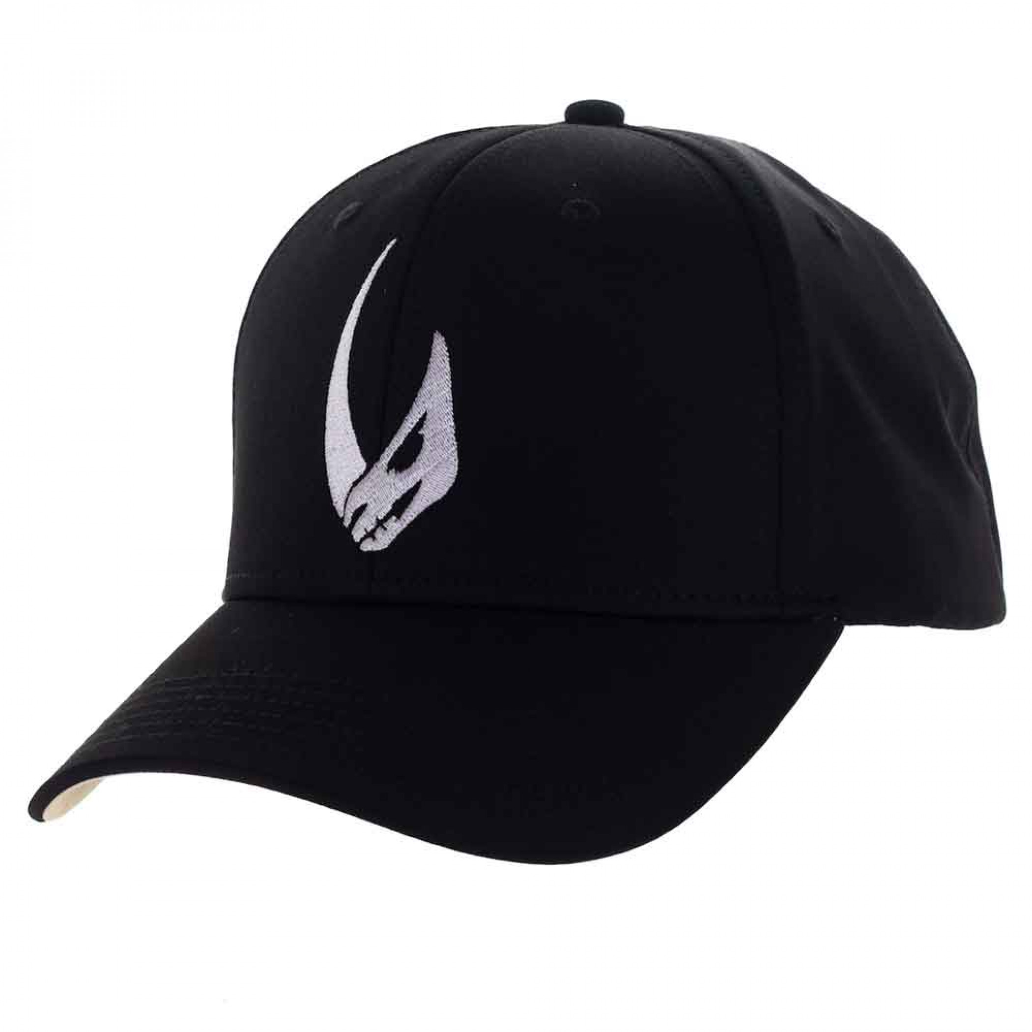 Star Wars The Mandalorian Mudhorn Logo Curved Bill Flex Fit Hat, Black