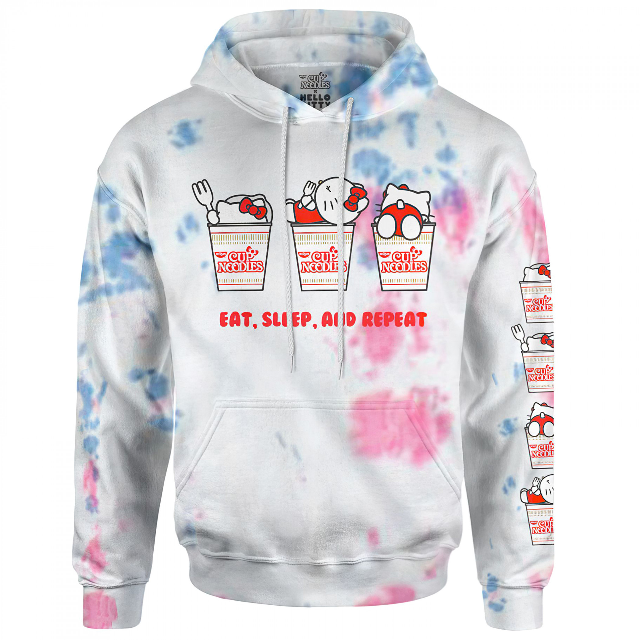 Hello Kitty x Cup Noodles Color Splotch Hoodie, Multi-Color