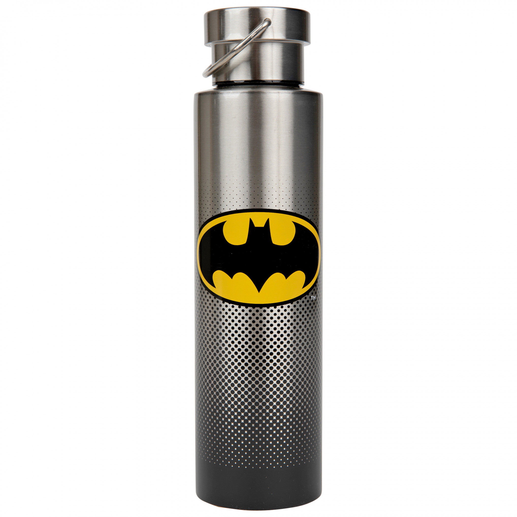 DC Comics Batman Bat Symbol 24oz Stainless Steel Water Bottle, Multi-Color