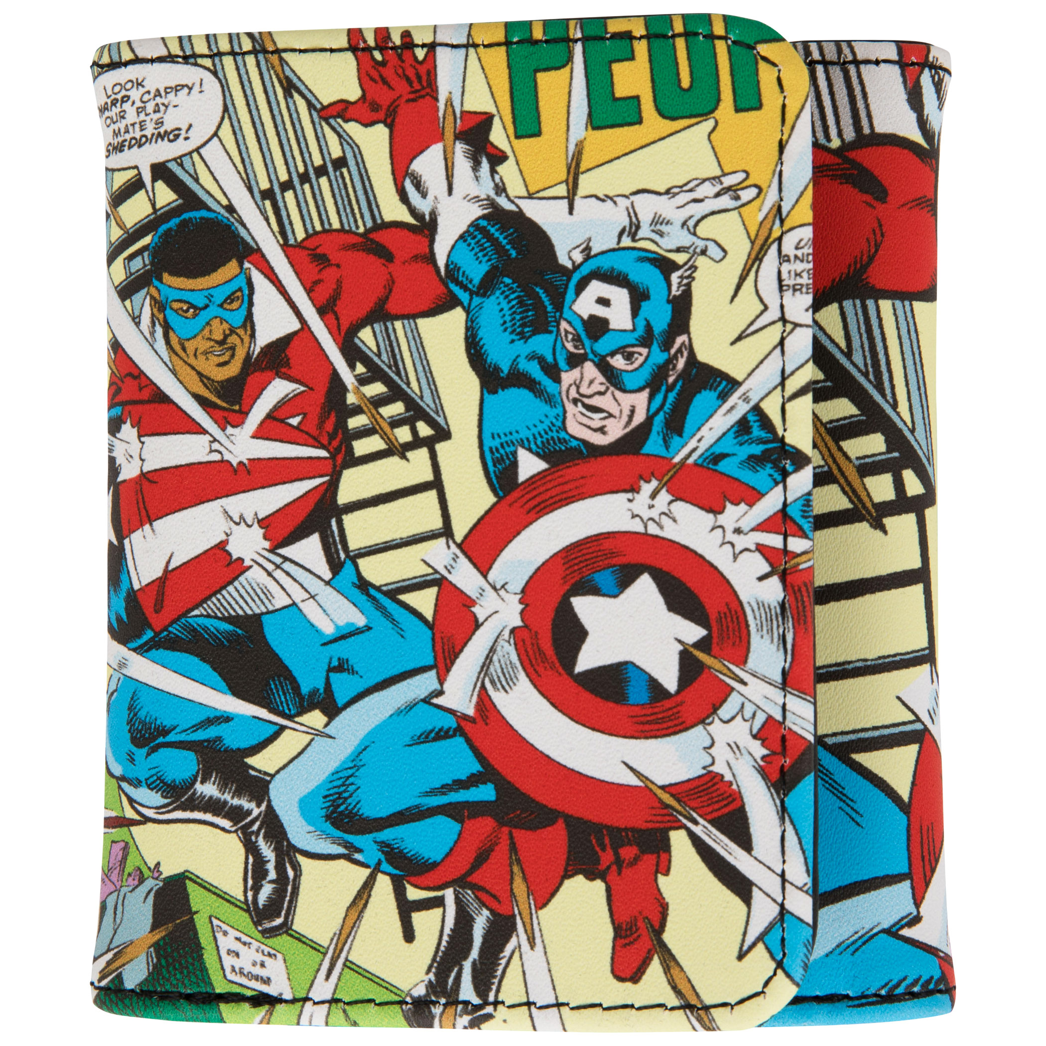 Captain America and Samual Wilson Trifold Wallet, Multi-Color