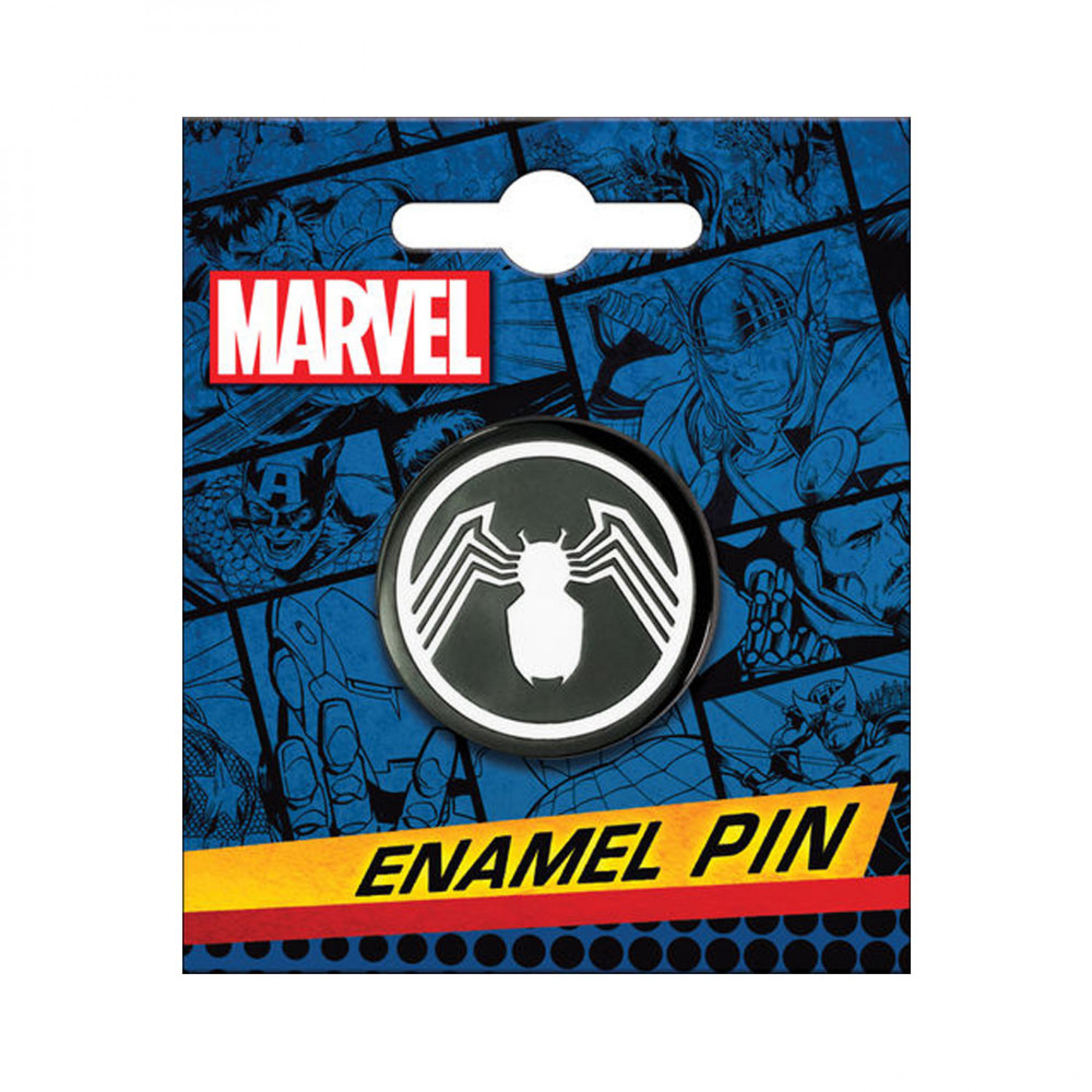 Venom Logo Enamel Pin, Black