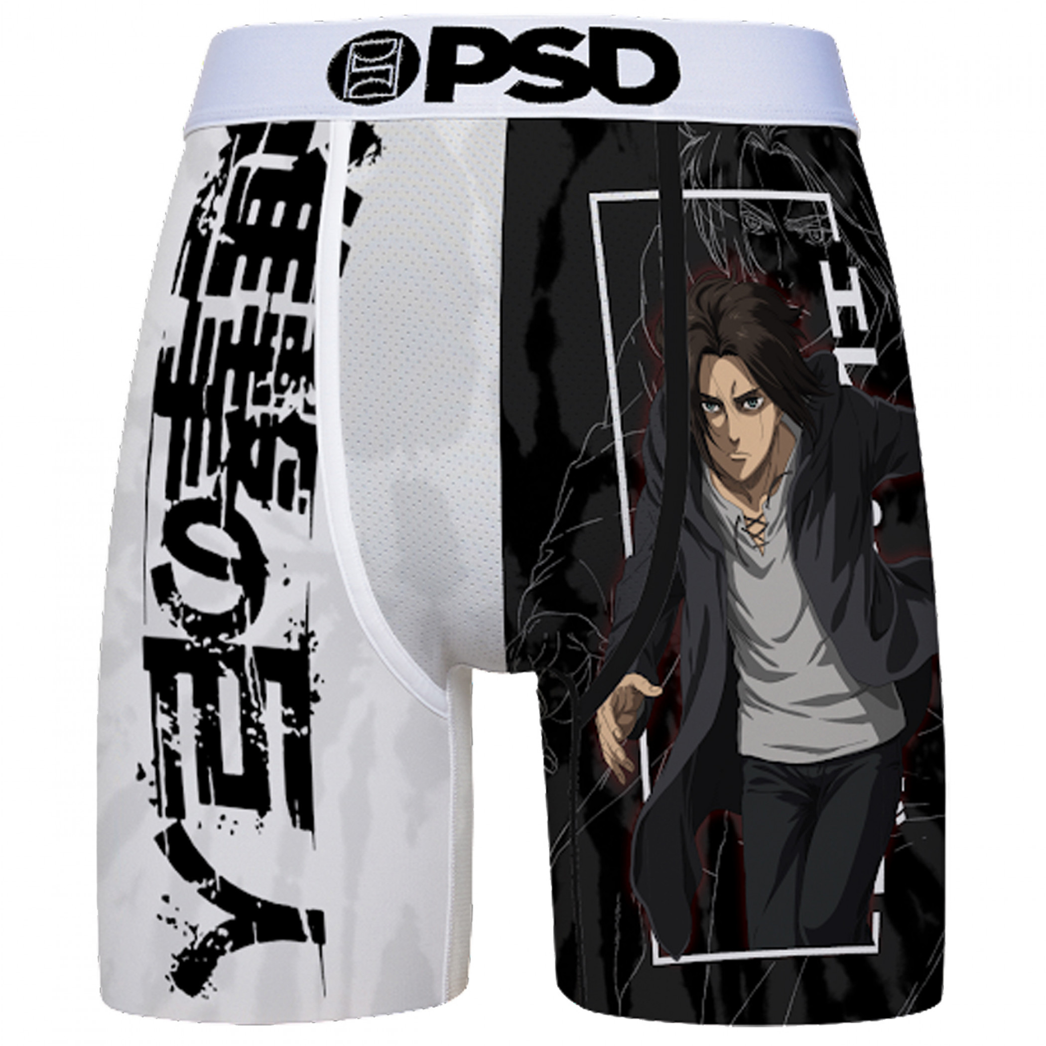 Attack on Titan Eren Yeager Monochrome PSD Boxer Briefs, Multi-Color