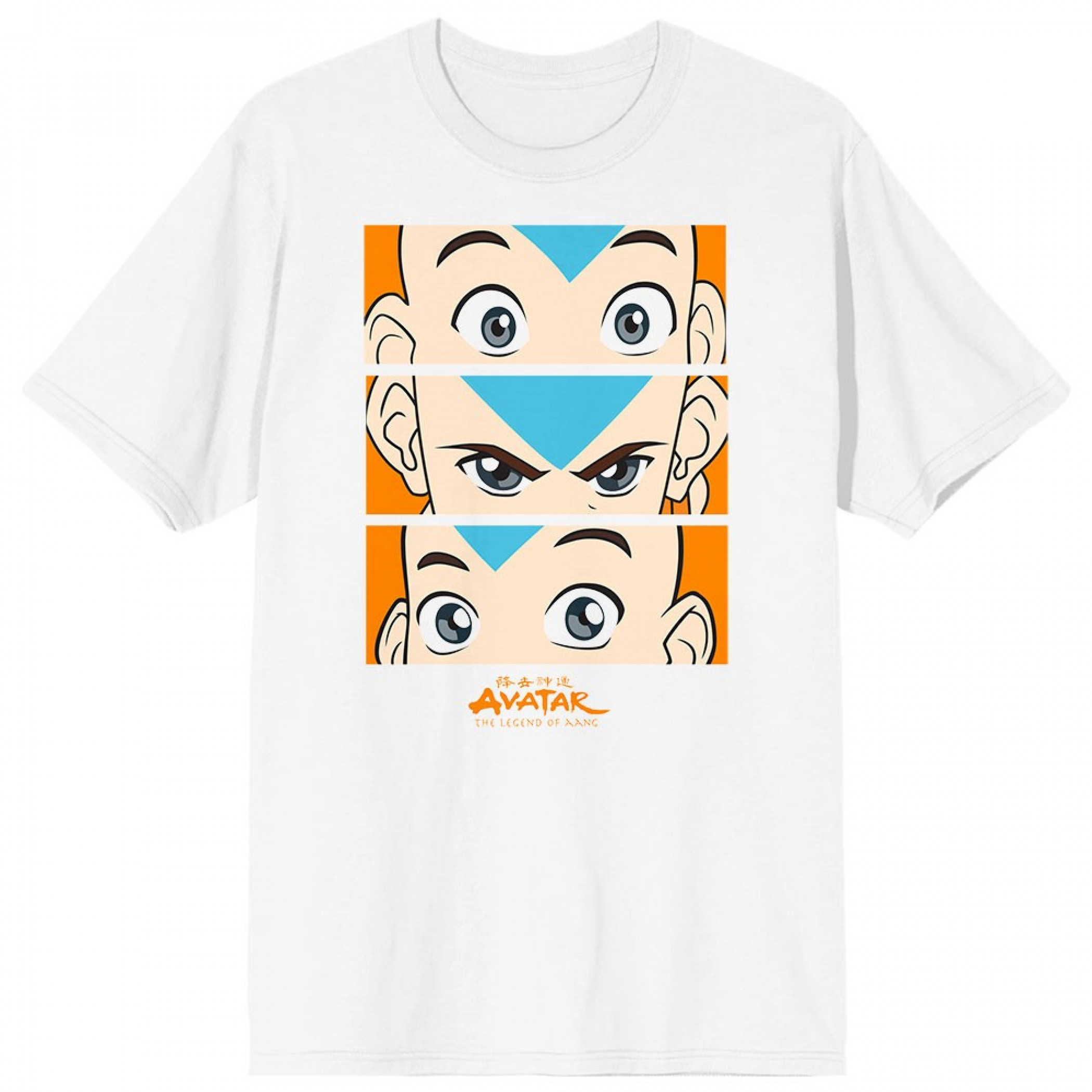 Avatar: The Last Airbender Aang Expressions Grid T-Shirt, White