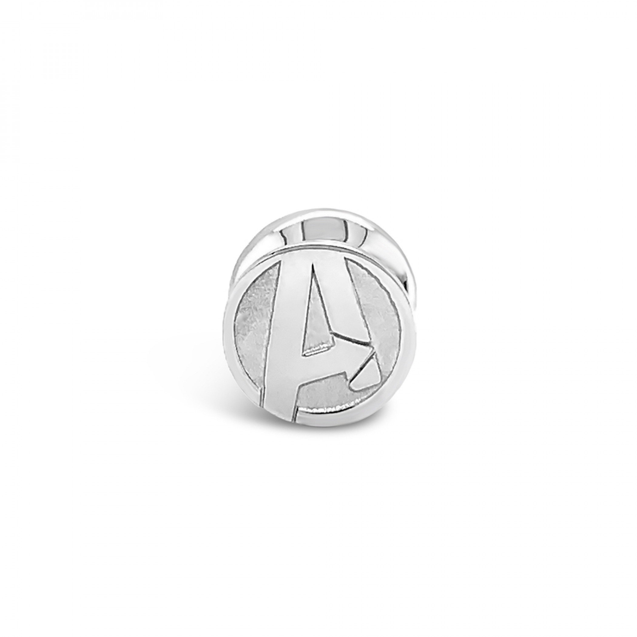 Marvel Avengers Logo Sterling Silver Pendant Bead, Silver