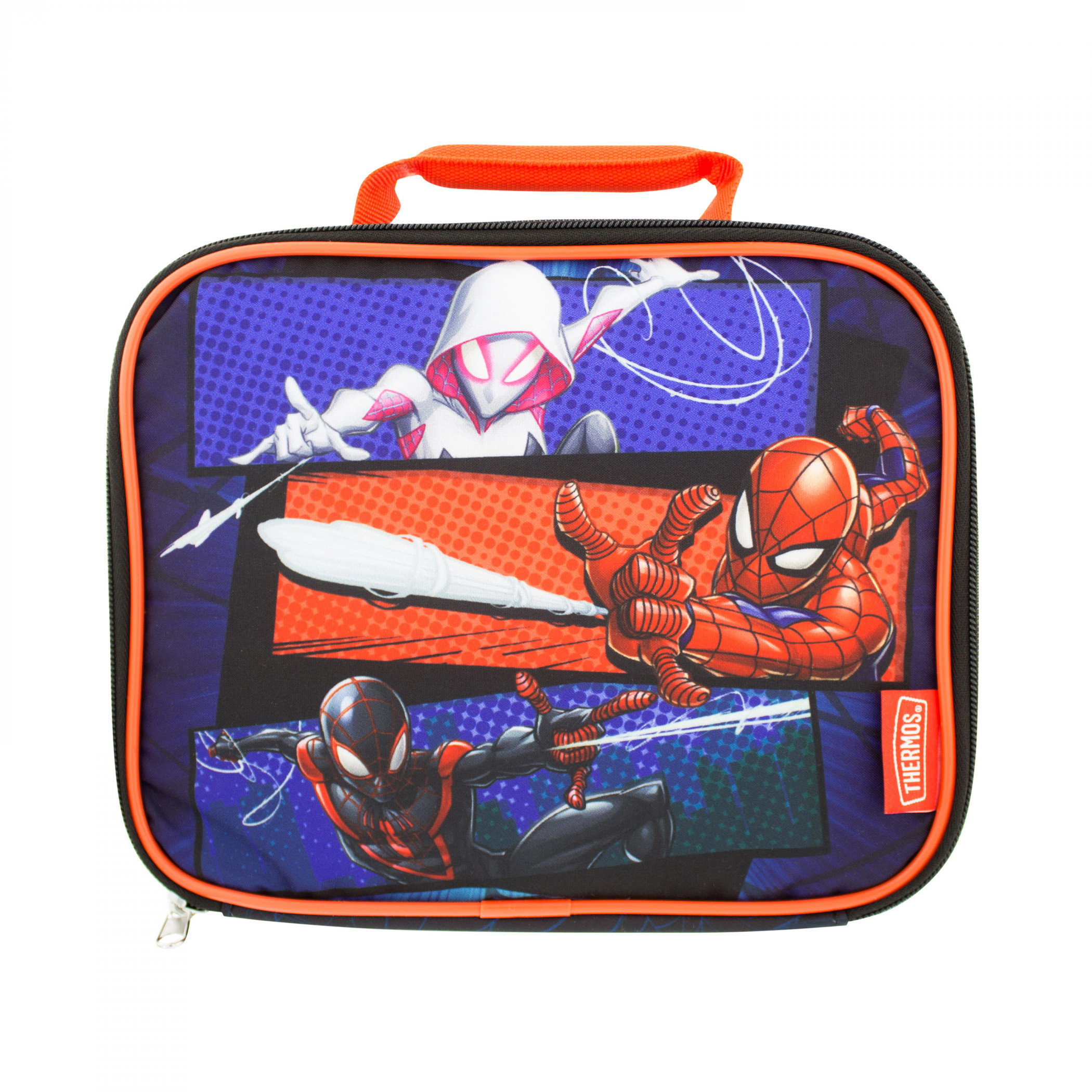 Spider-Man Into The Spider-Verse Triptych Thermos Insulated Lunch Box, Multi-Color