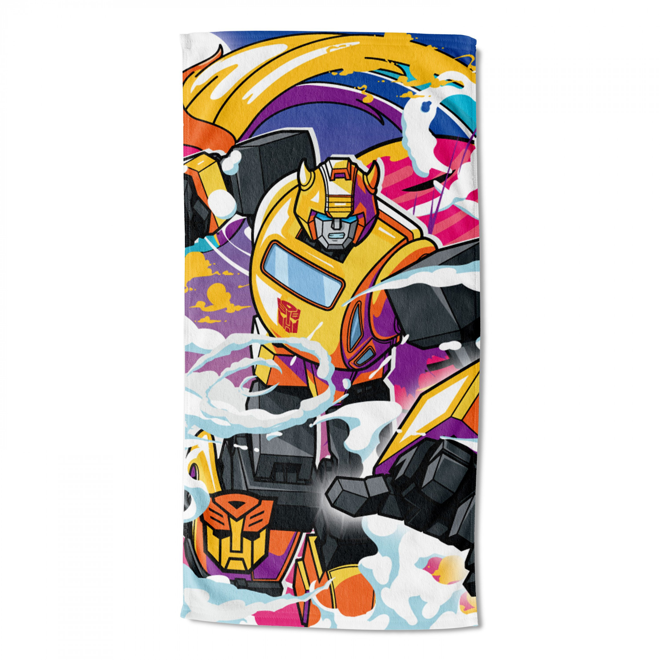 Transformers Bumblebee Neon Smoke 30'x60' Beach Towel, Multi-Color