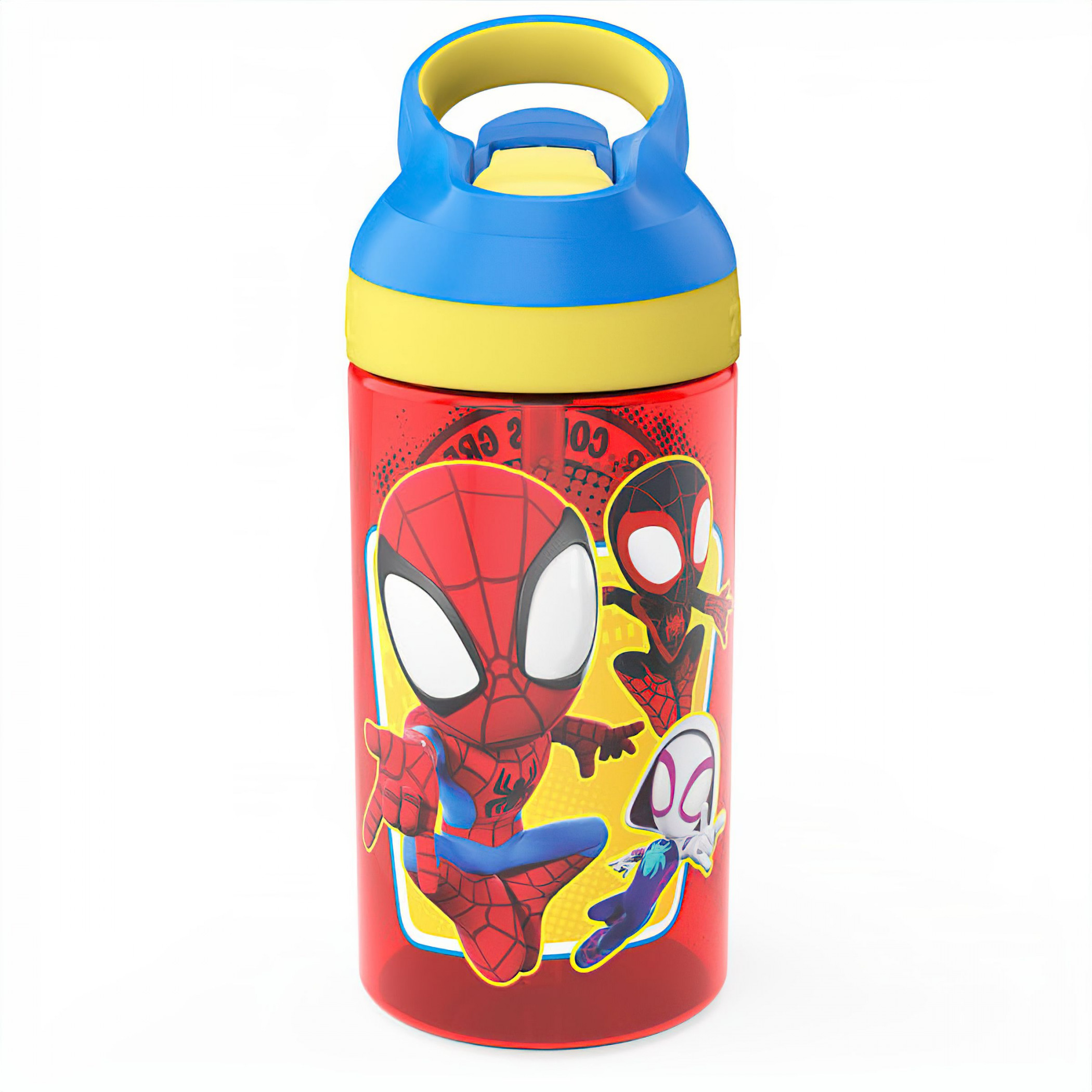 Spider-Man and His Amazing Friends 16oz Reusable Plastic Water Bottle, Multi-Color