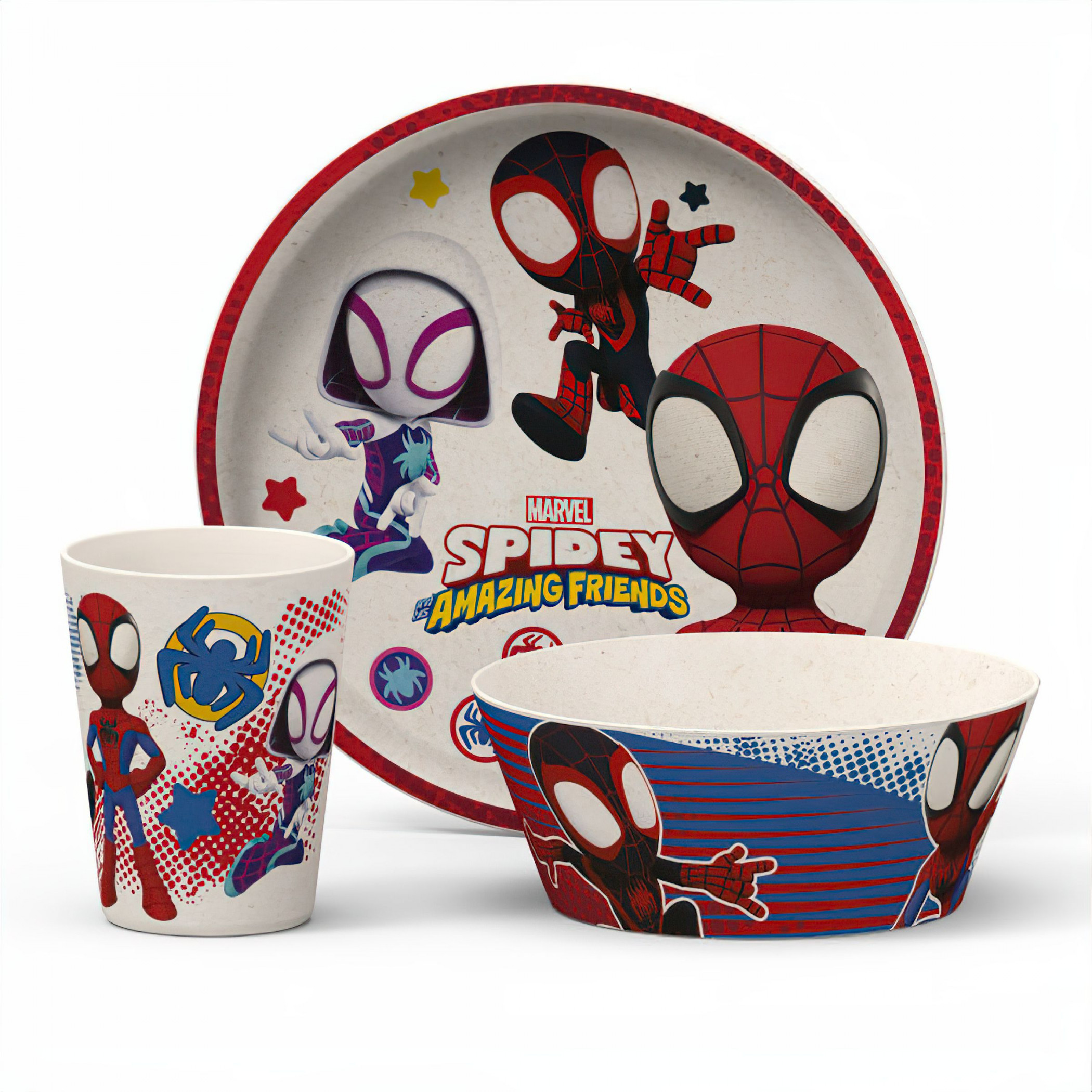 Spider-Man and His Amazing Friends Kids 3-piece Dinnerware Set, Multi-Color