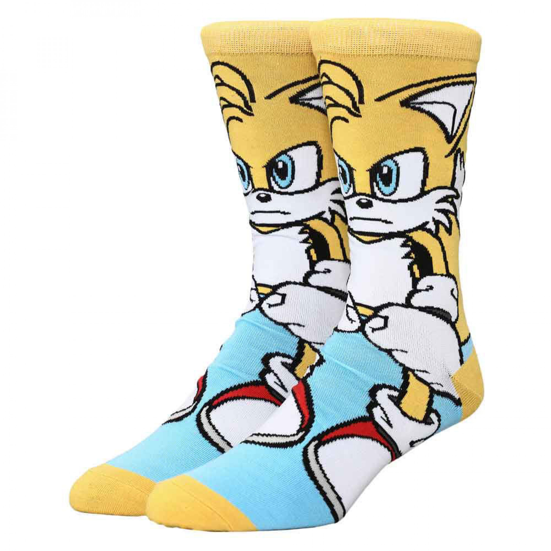 Sonic The Hedgehog Tails 360 Character Crew Socks, Multi-Color