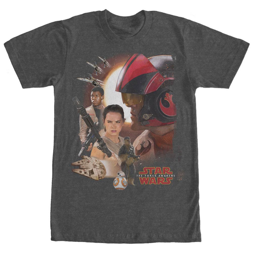 Star Wars Episode 7 New Alliances Gray T-Shirt, Grey